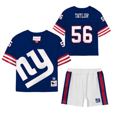 Lawrence Taylor New York Giants Mitchell & Ness Toddler Playmaker Short Set - Navy