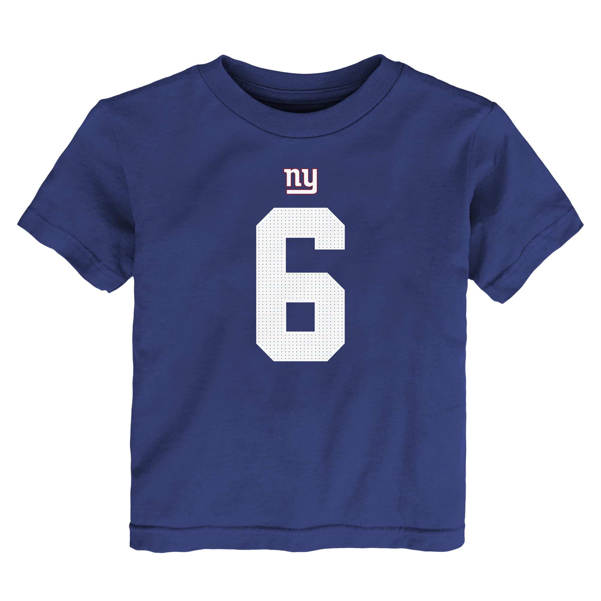 T-shirt Nike Jaxson Dart Royal pour tout-petit, avec nom et numéro du joueur des Giants de New York