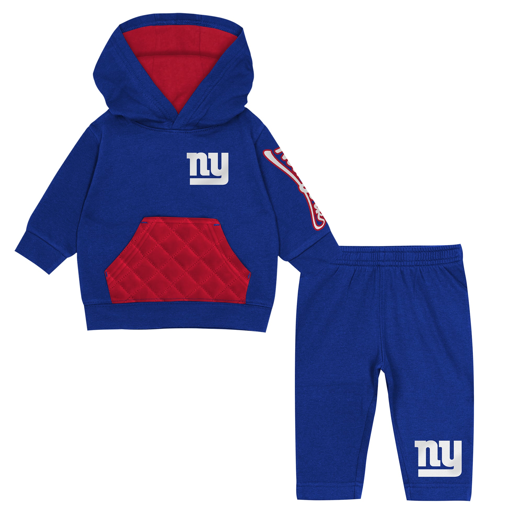 Ensemble sweat à capuche et pantalon en polaire Outerstuff Royal New York Giants Drive Stopper pour tout-petit