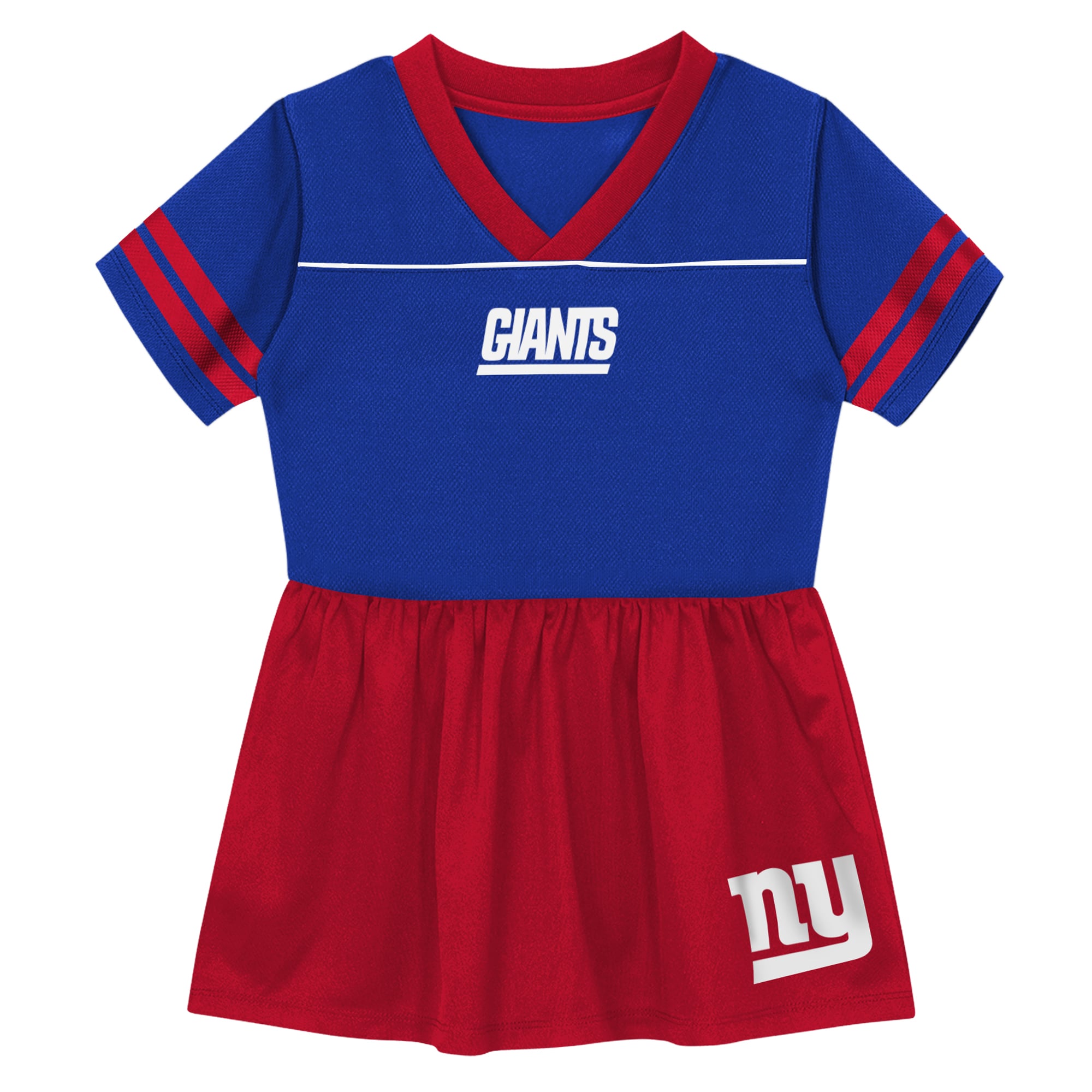 Toddler Outerstuff Royal New York Giants Stadium Lights V-Neck Fashion Football Jersey Dress