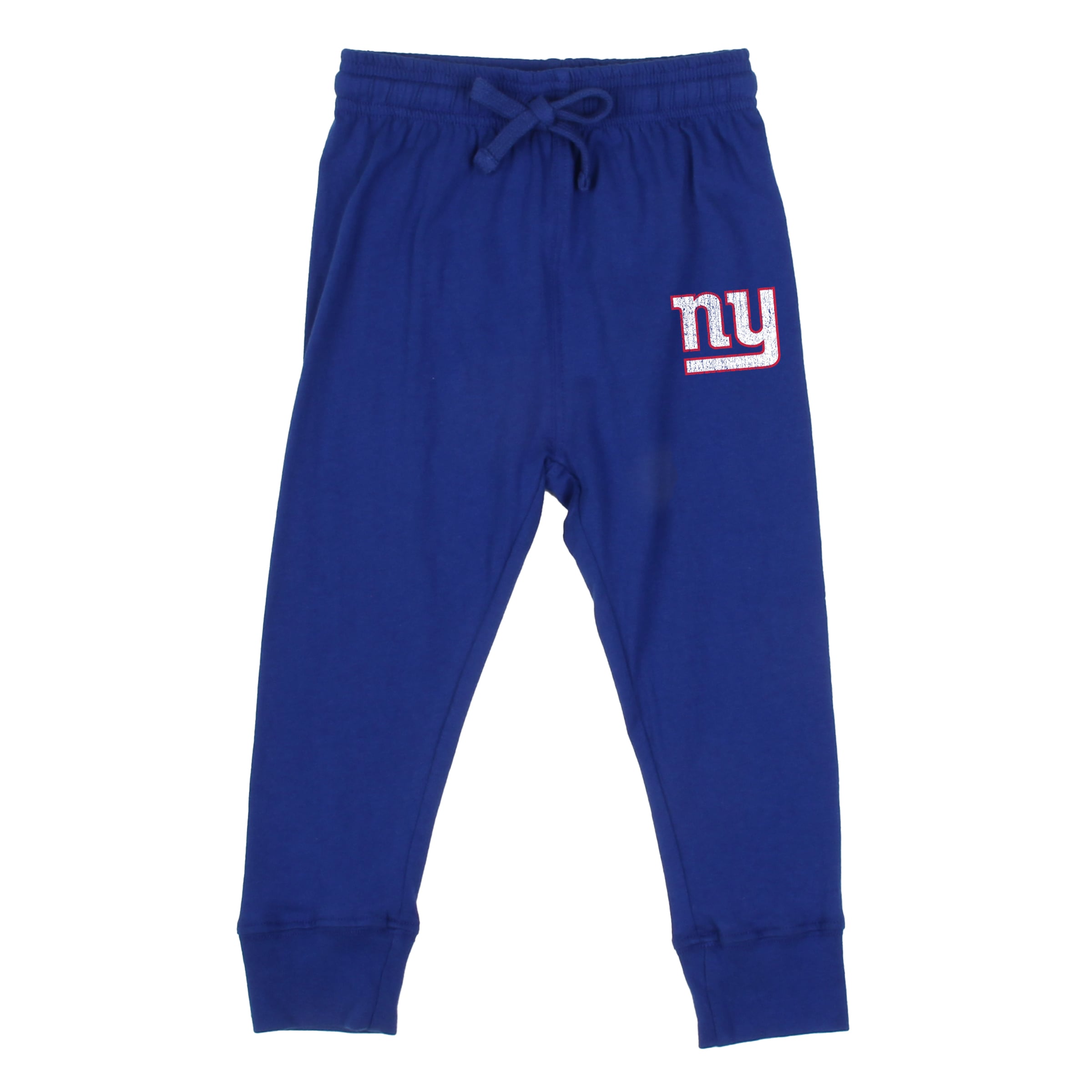 Toddler Wes & Willy Heather Gray/Royal New York Giants Henley Hoodie Sweatpants Set
