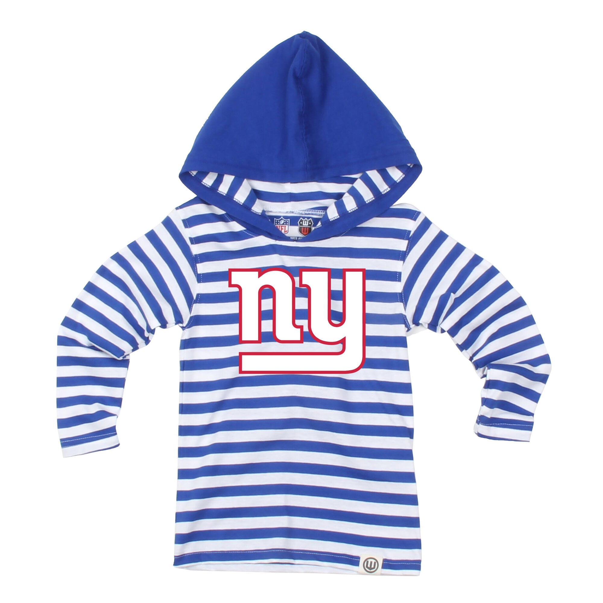 Ensemble pour tout-petit Wes & Willy Royal New York Giants : haut à manches longues rayé capuche et pantalon