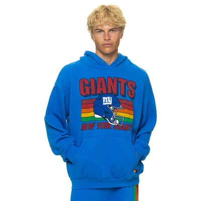 New York Giants Aviator Nation Unisex Relaxed Tri-Blend Hoodie - Royal