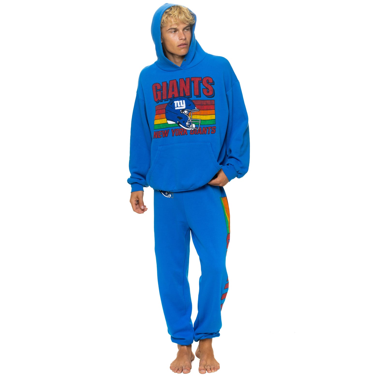 Pantalon de survêtement unisexe Aviator Nation Royal New York Giants en mélange trois matières