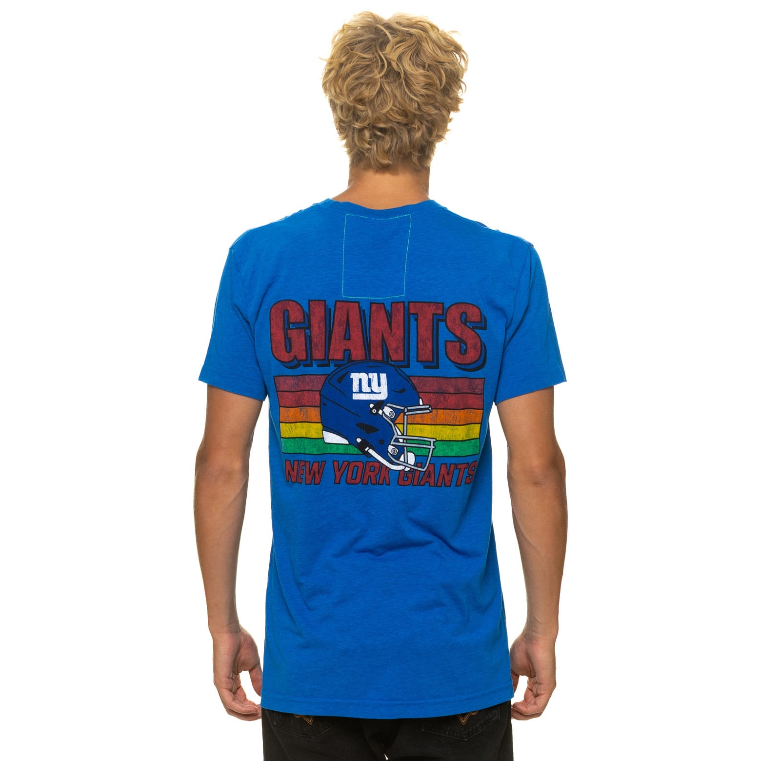 T-shirt unisexe Aviator Nation Royal New York Giants en mélange de trois matières