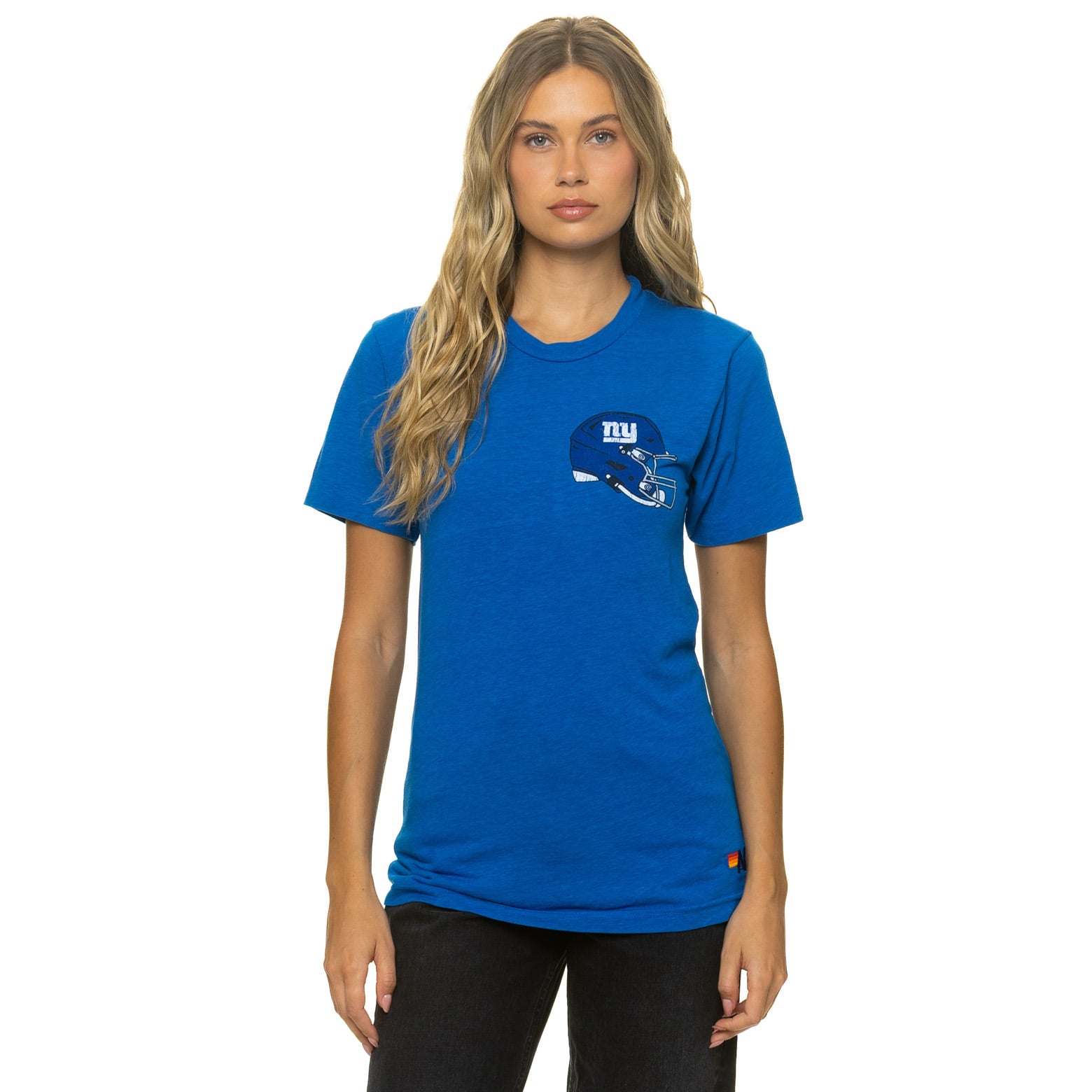 T-shirt unisexe Aviator Nation Royal New York Giants en mélange de trois matières
