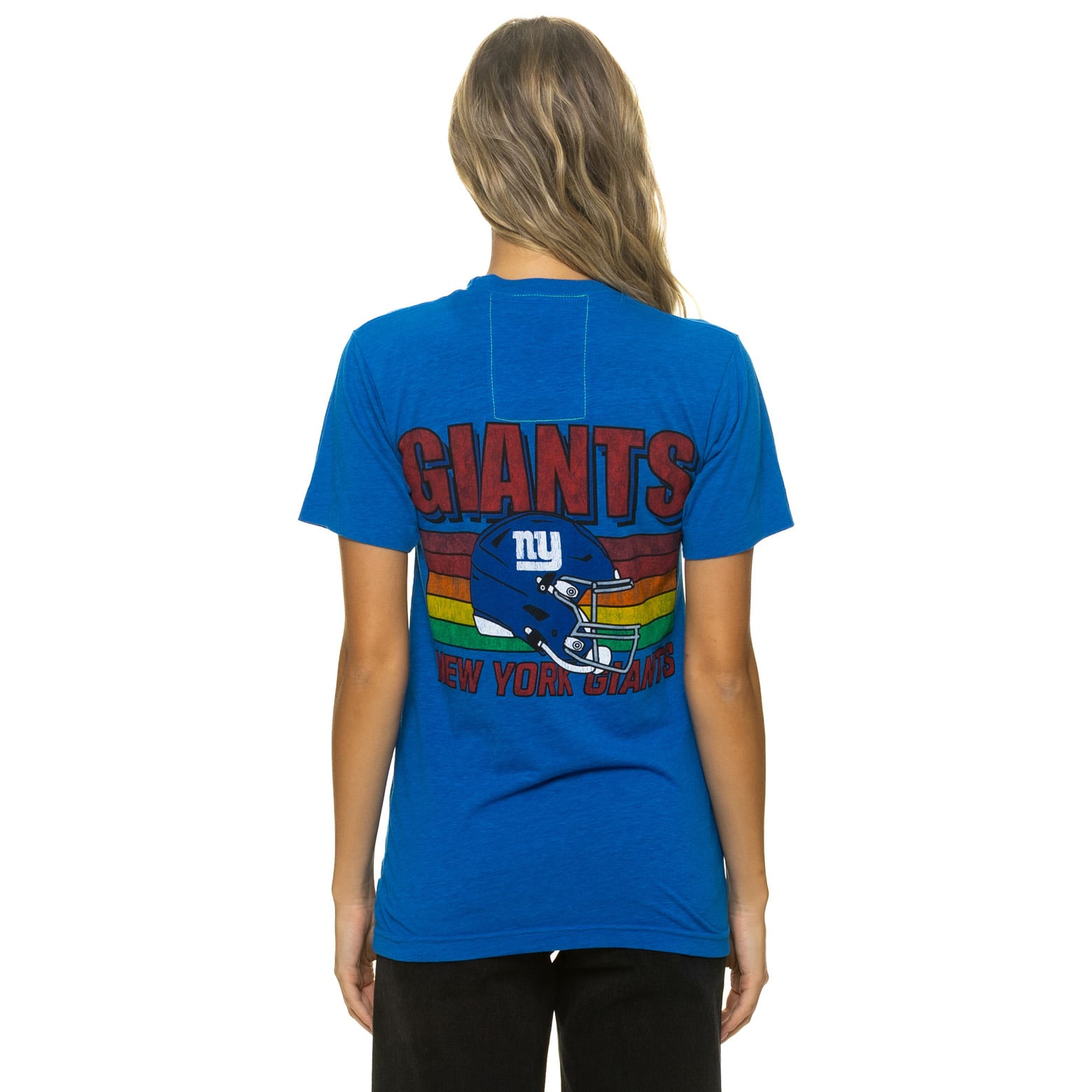 T-shirt unisexe Aviator Nation Royal New York Giants en mélange de trois matières