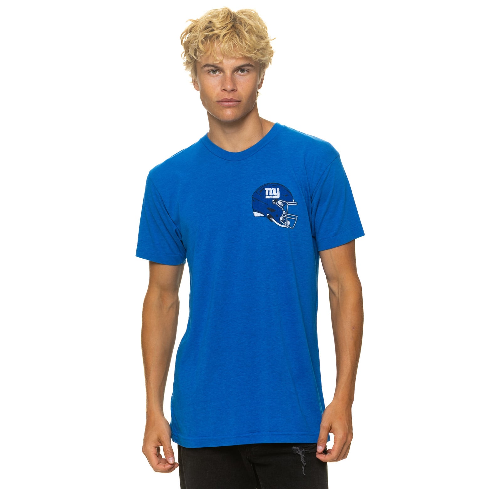 T-shirt unisexe Aviator Nation Royal New York Giants en mélange de trois matières