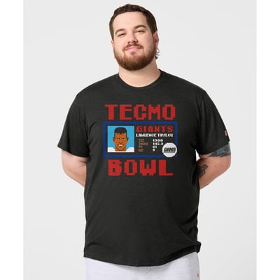 Lawrence Taylor New York Giants Homage Unisex Tecmo Bowl Retired Player Graphic Tri-Blend T-Shirt - Charcoal