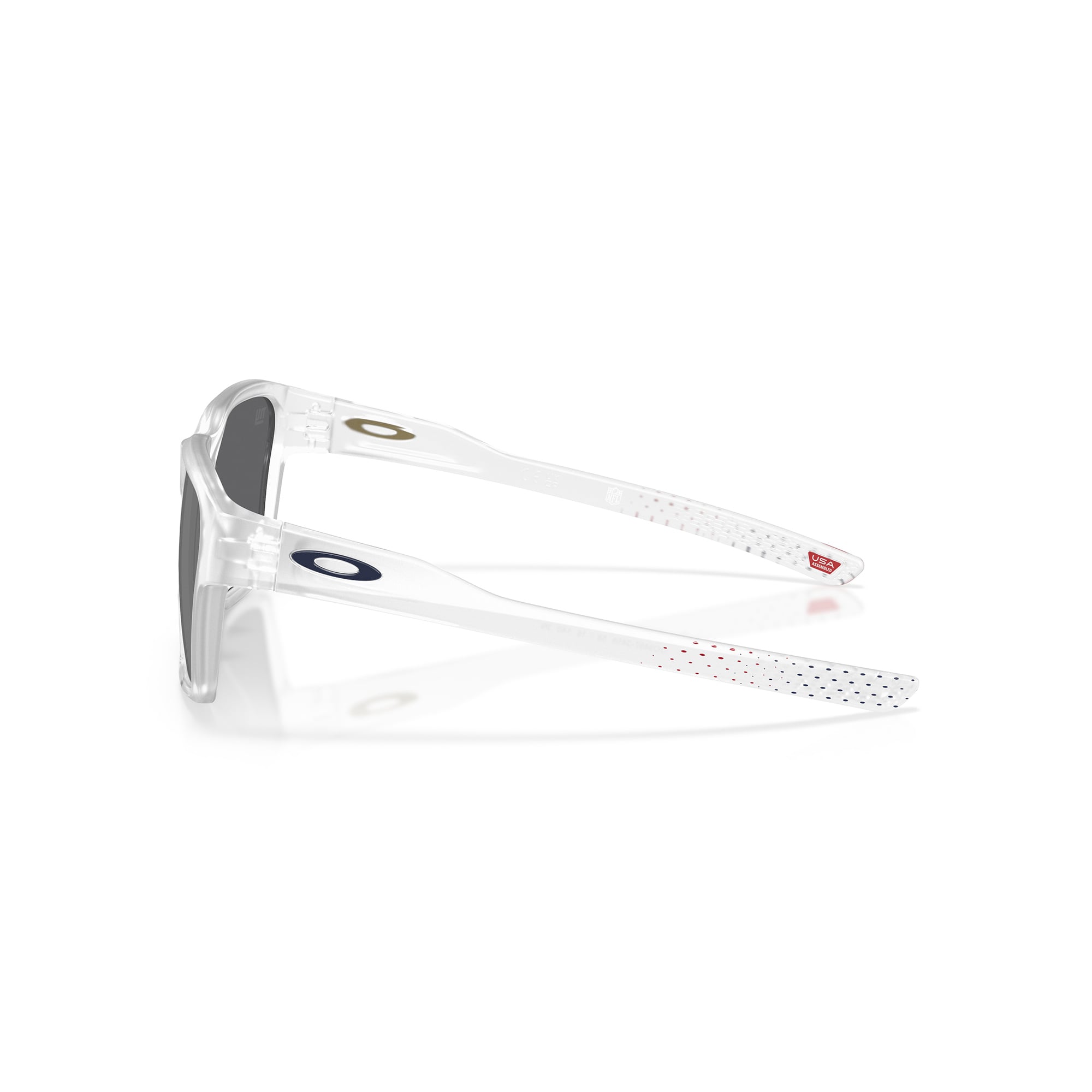 Lunettes de soleil unisexes Oakley New York Giants Briza Matte Clear avec verres polarisés Prizm Black