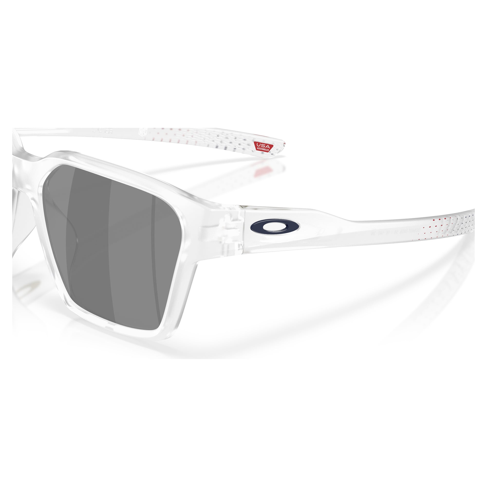 Lunettes de soleil unisexes Oakley New York Giants Briza Matte Clear avec verres polarisés Prizm Black