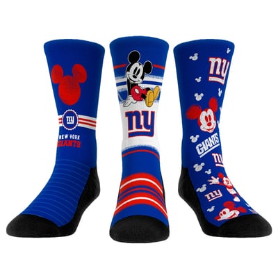  New York Giants Rock Em Unisex Disney Three-Pack Crew Socks Set - 