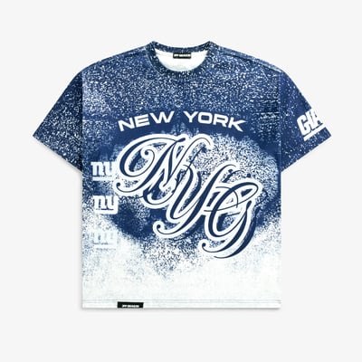 New York Giants Off Season Unisex Jumbo Print Graphic T-Shirt - Royal