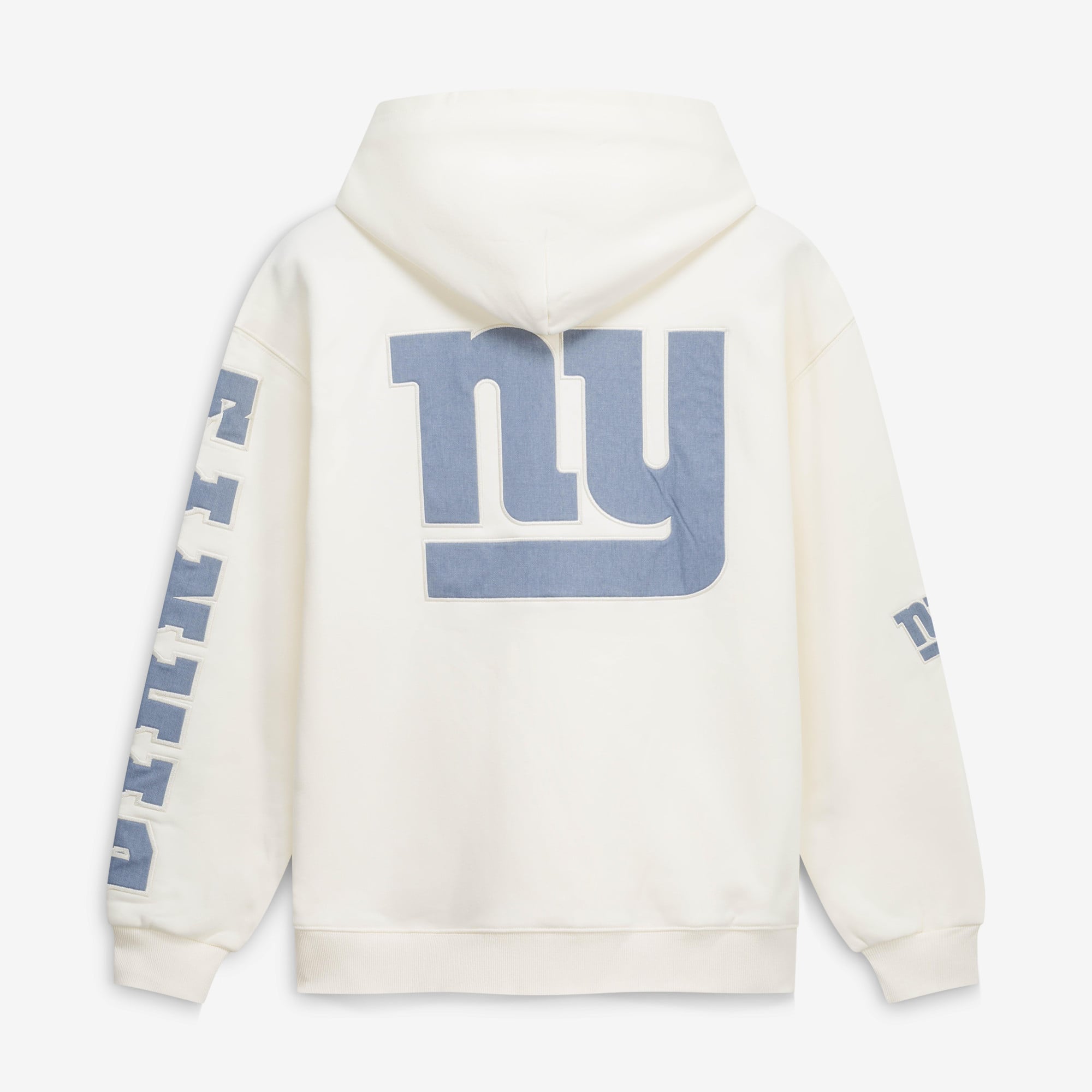 Sweat à capuche unisexe The Wild Collective New York Giants couleur crème, oversize