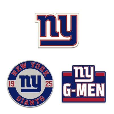 New York Giants WinCraft Three-Piece Collector Pin Set