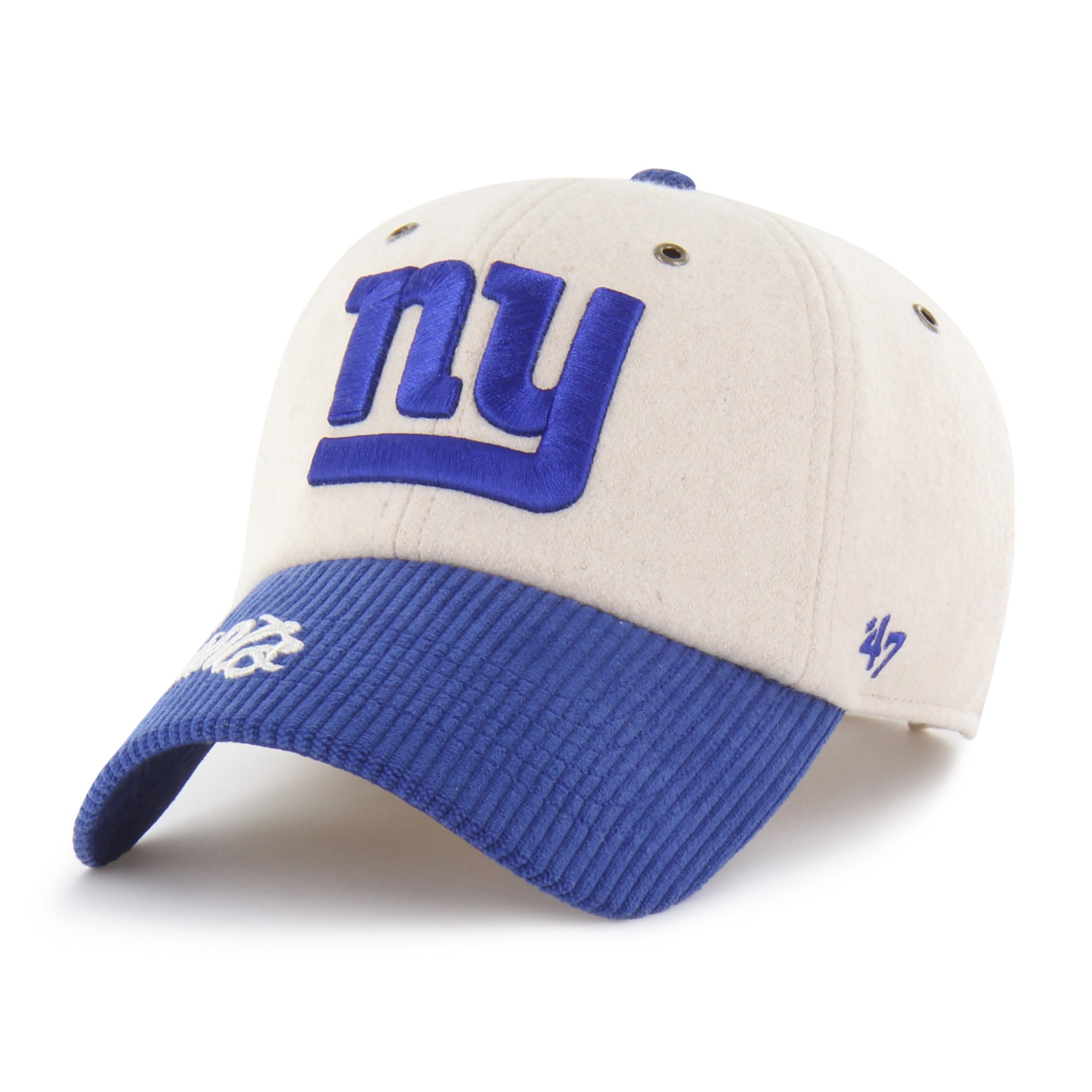 Casquette ajustable New York Giants « 47 Natural/Royal Rope Script Clean Up » pour femme