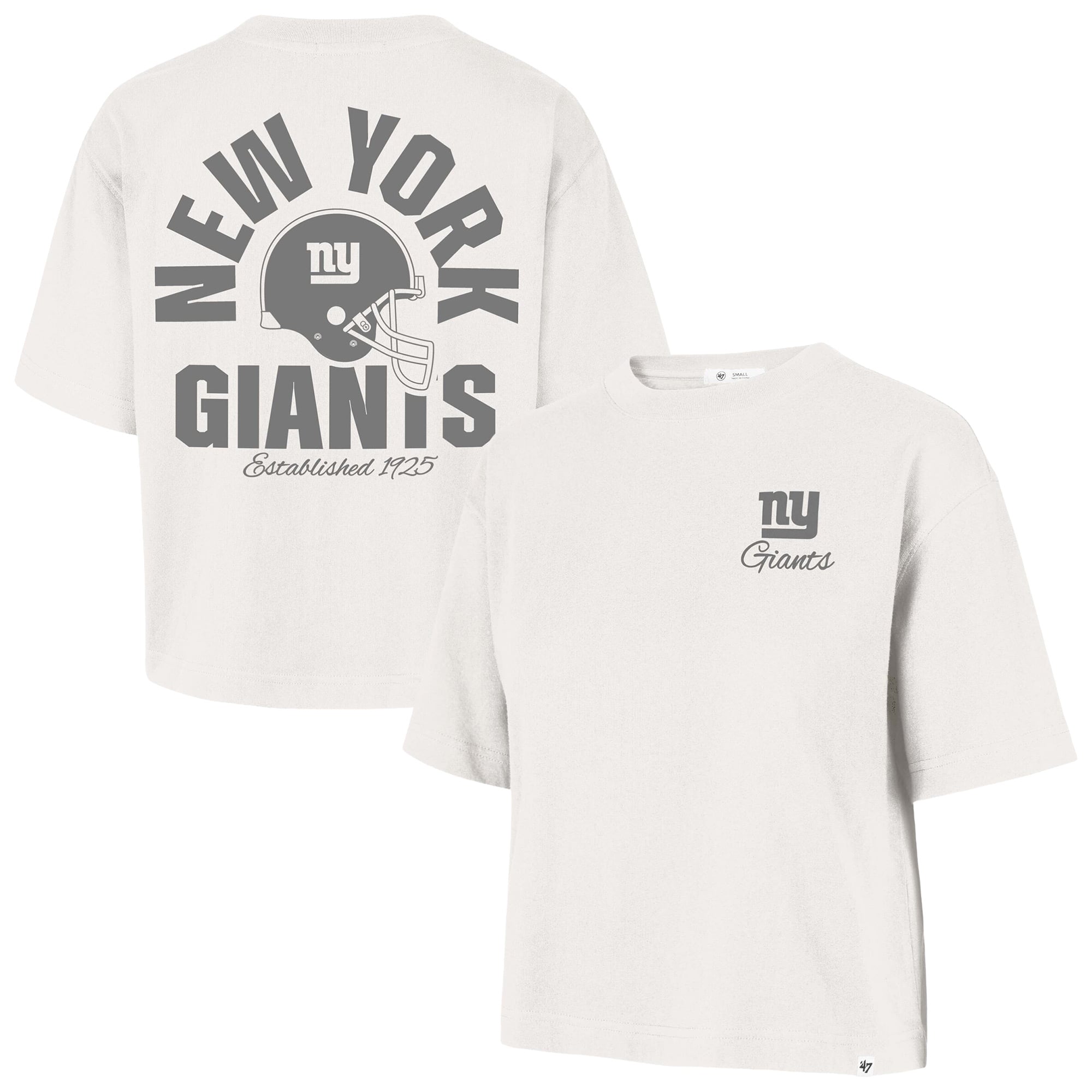 Women's '47 Stone New York Giants Photon Dust Foundational Reed City T-Shirt