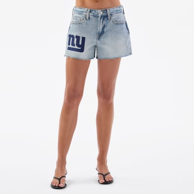 New York Giants Off Season Women's Denim Short Shorts - Blue