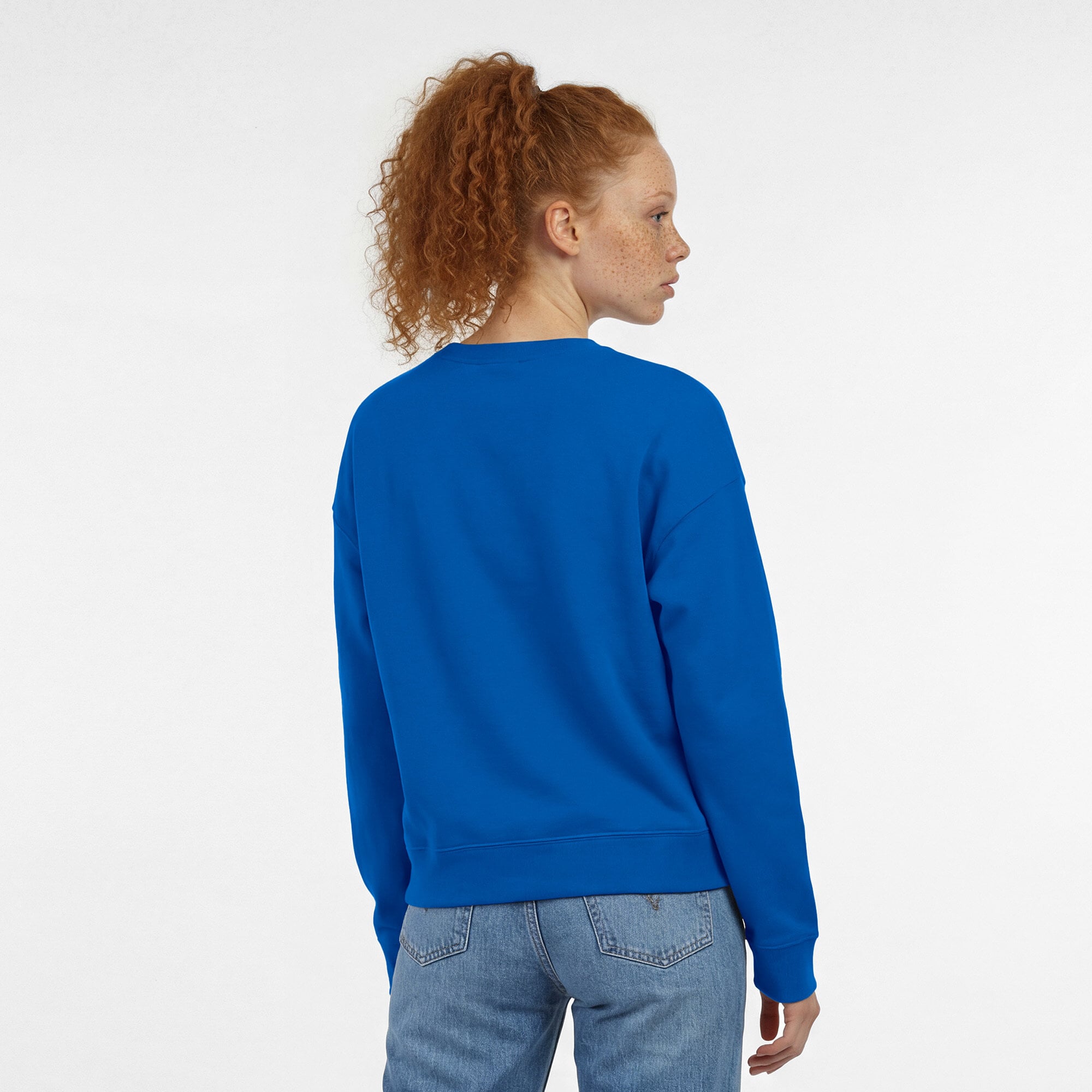Women's Champion Royal New York Giants Heart & Soul Powerblend Sweatshirt