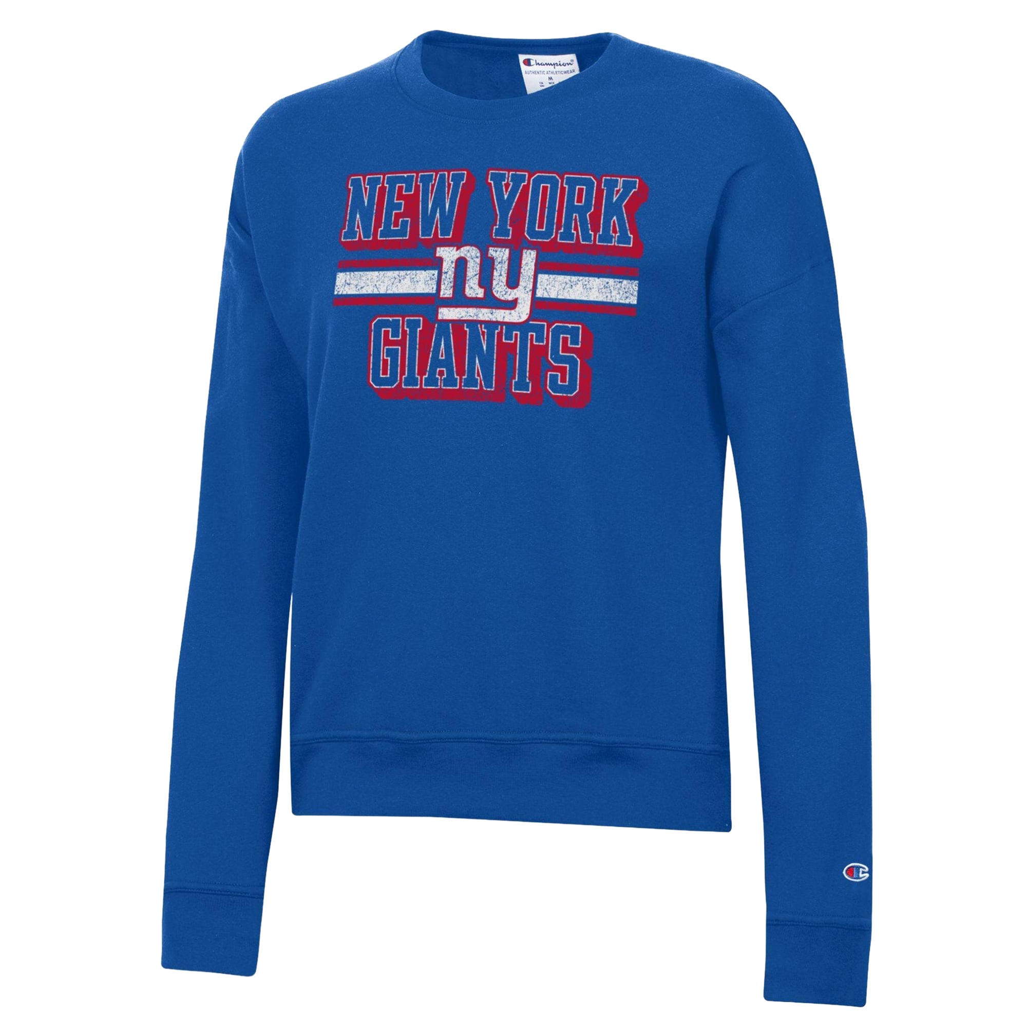 Women's Champion Royal New York Giants Powerblend Fleece Sweatshirt