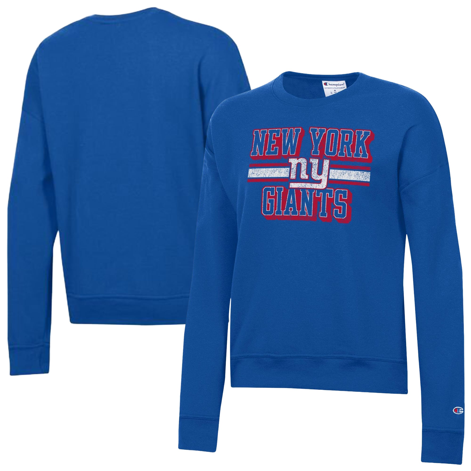 Women's Champion Royal New York Giants Powerblend Fleece Sweatshirt