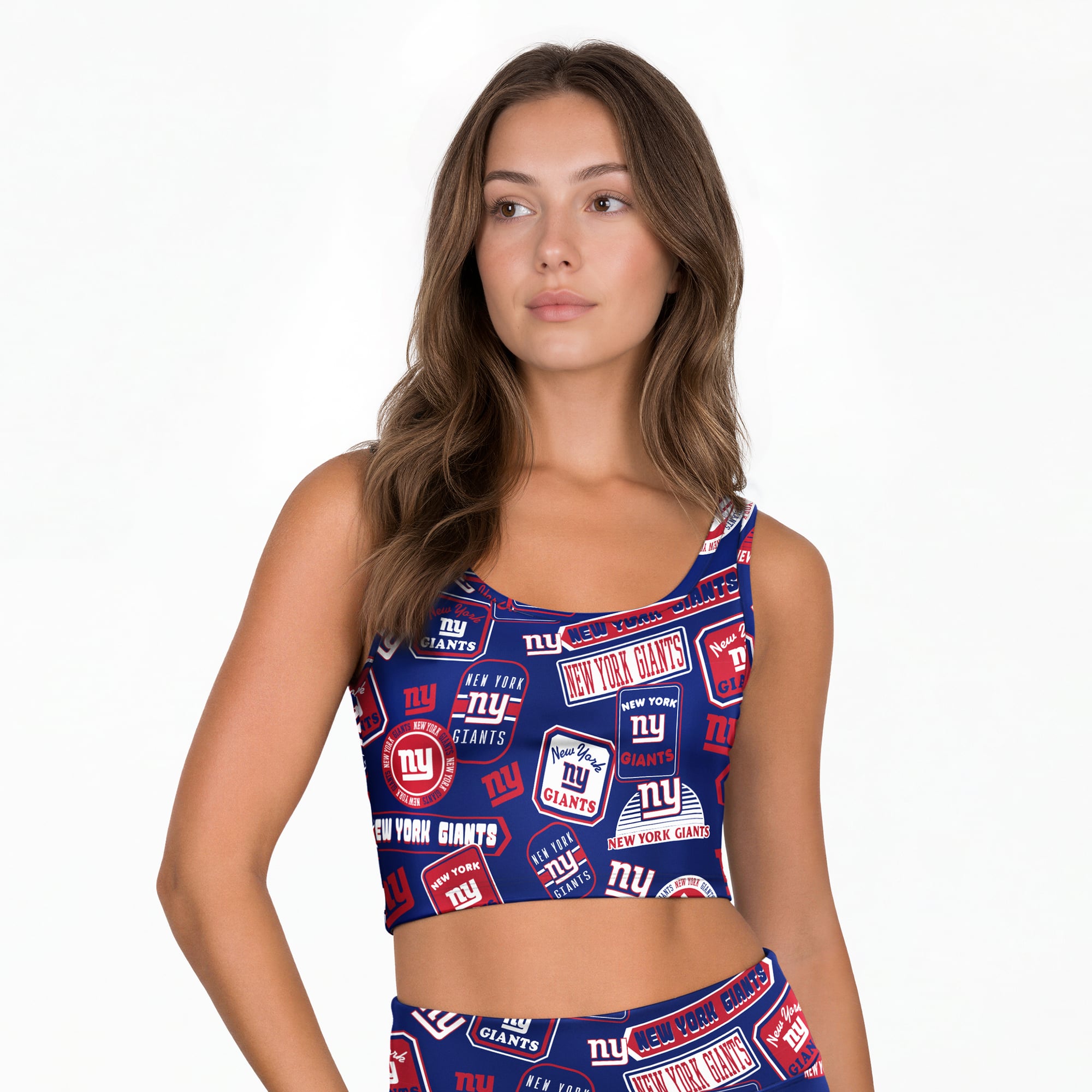 Women's Concepts Sport Royal New York Giants Grady Allover Print Bralette