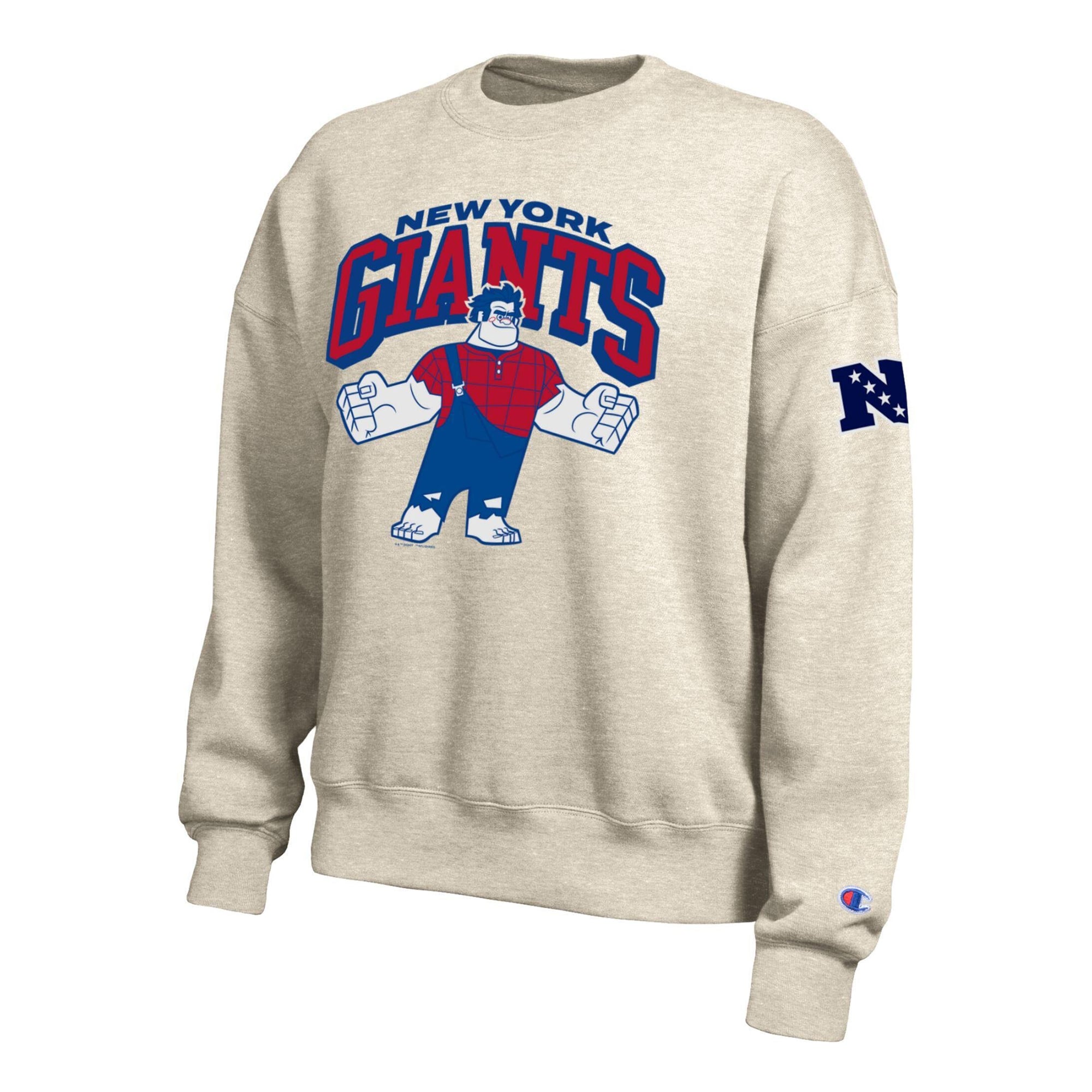 Sweat-shirt polaire Disney x Champion All-Star New York Giants couleur avoine pour femme