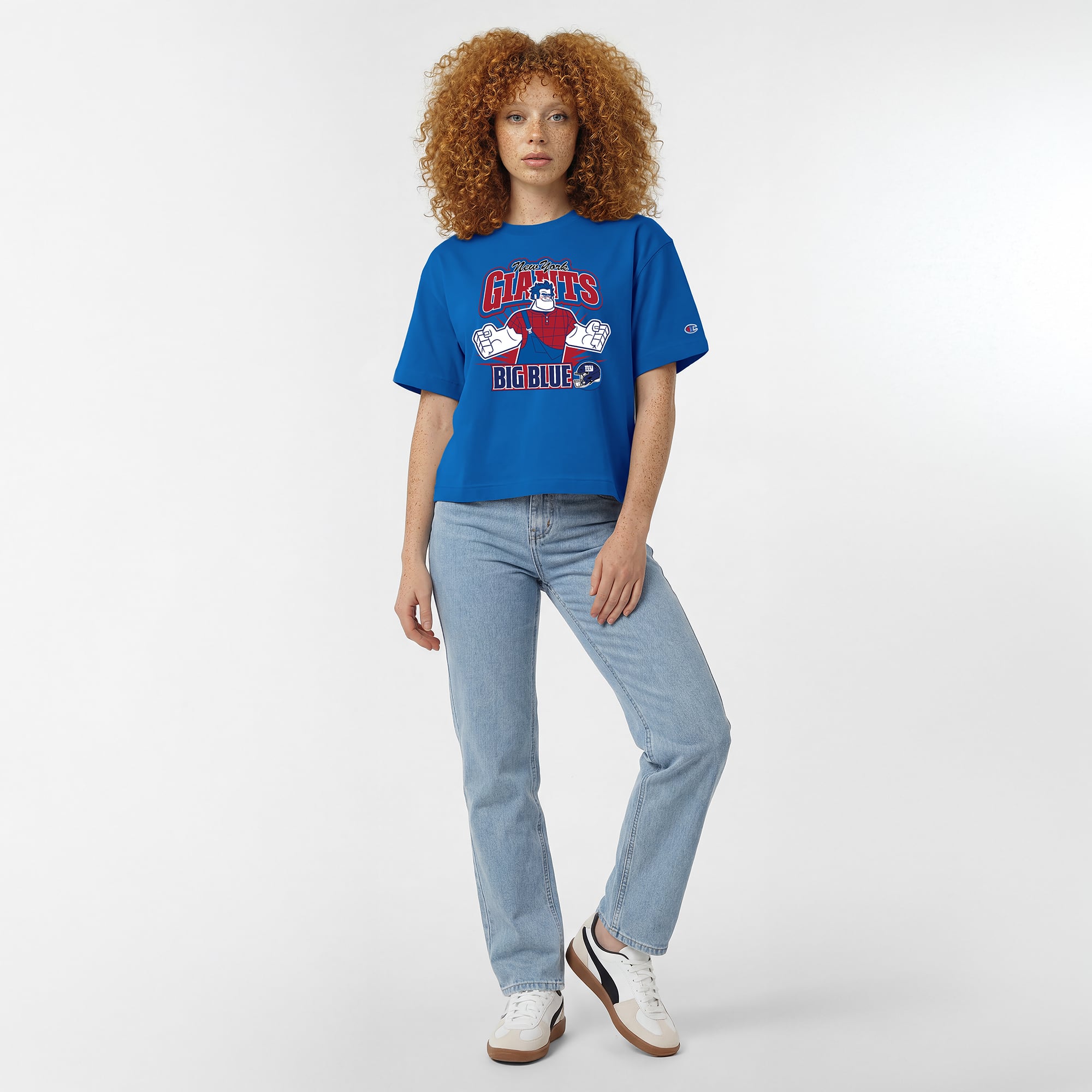 Women's Disney x Champion Royal New York Giants Wreck-It Ralph All-Star T-Shirt