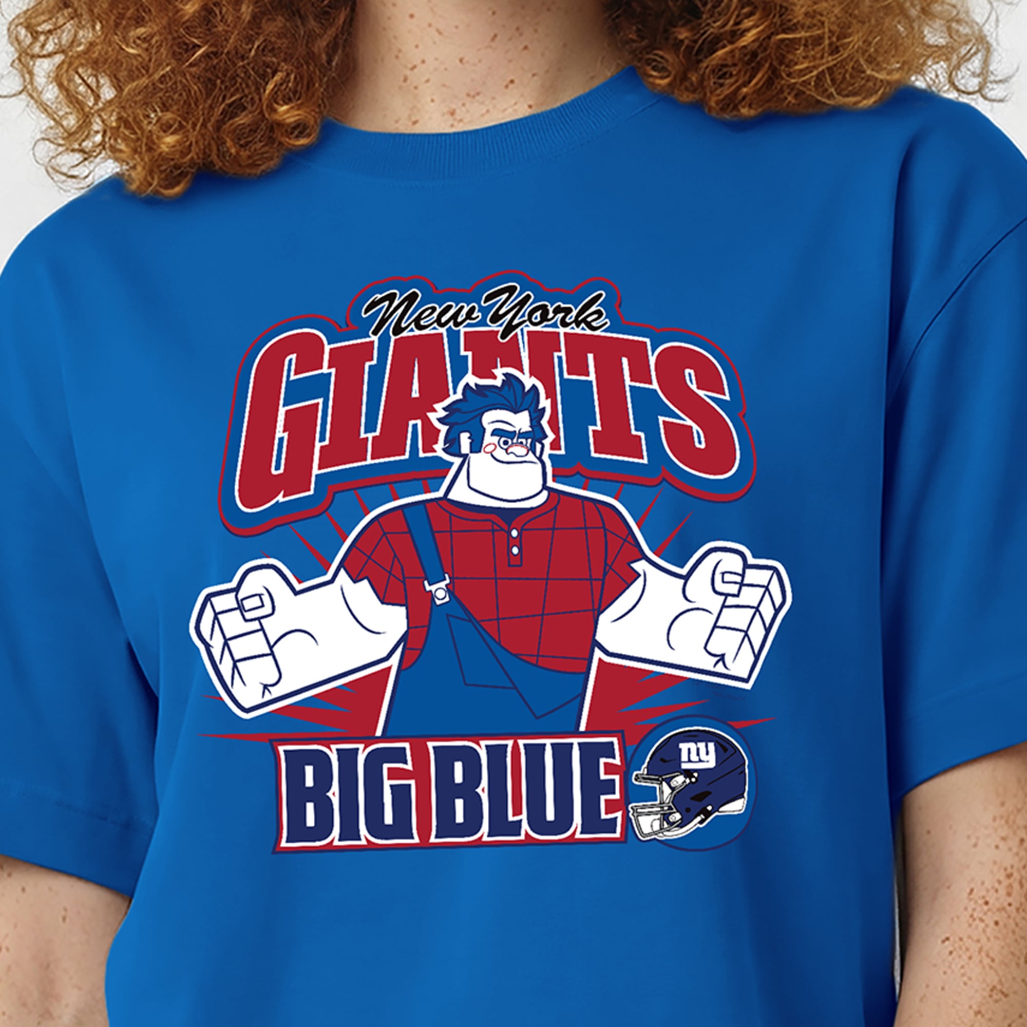 Women's Disney x Champion Royal New York Giants Wreck-It Ralph All-Star T-Shirt