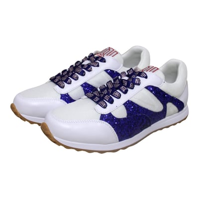  New York Giants FABGATING by Cuce Women's Glitter Sneakers - White