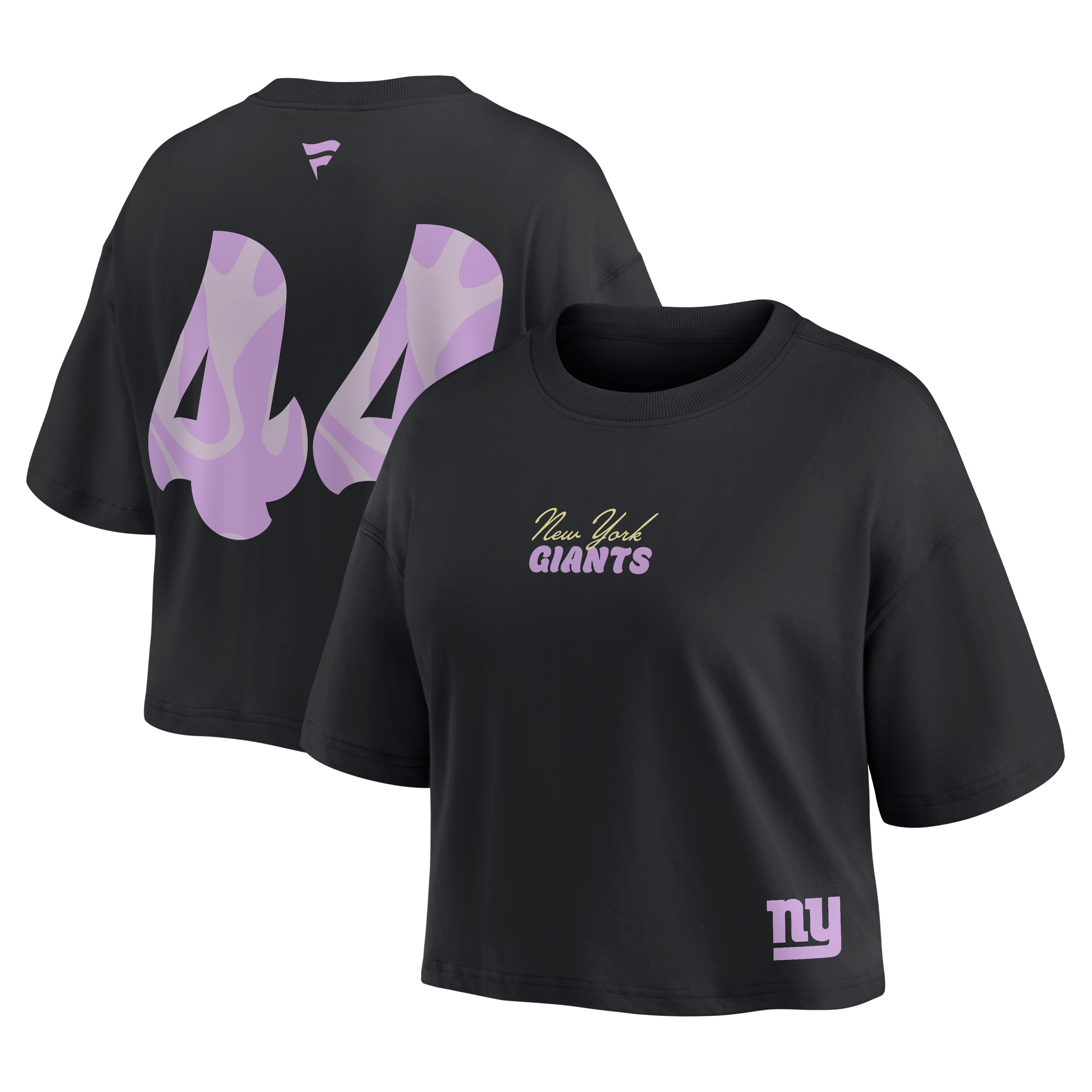 T-shirt court noir Cam Skattebo des Giants de New York pour femmes (Fanatics)
