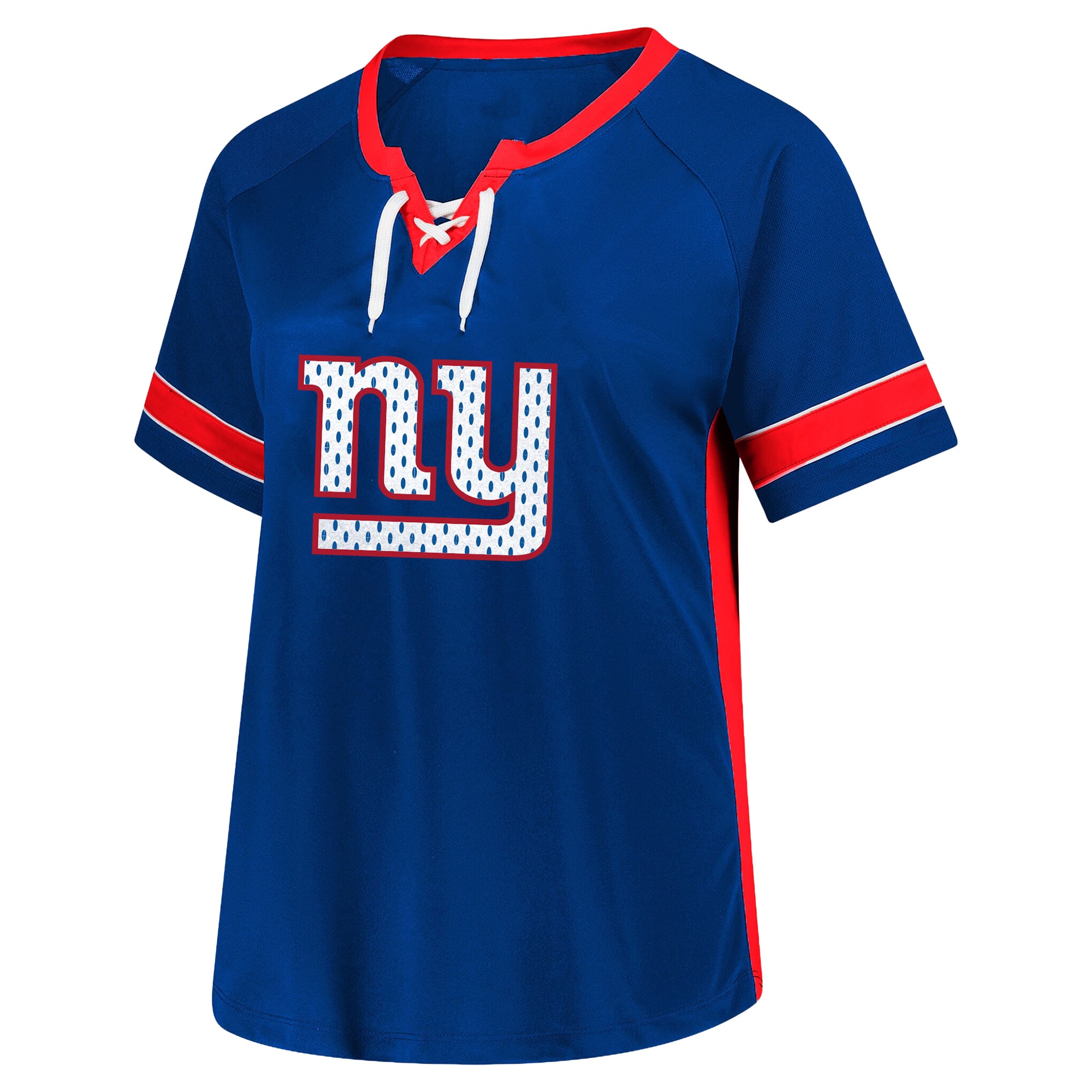 T-shirt Fanatics Cam Skattebo Royal New York Giants pour femme, grande taille, avec dentelle, nom et numéro.