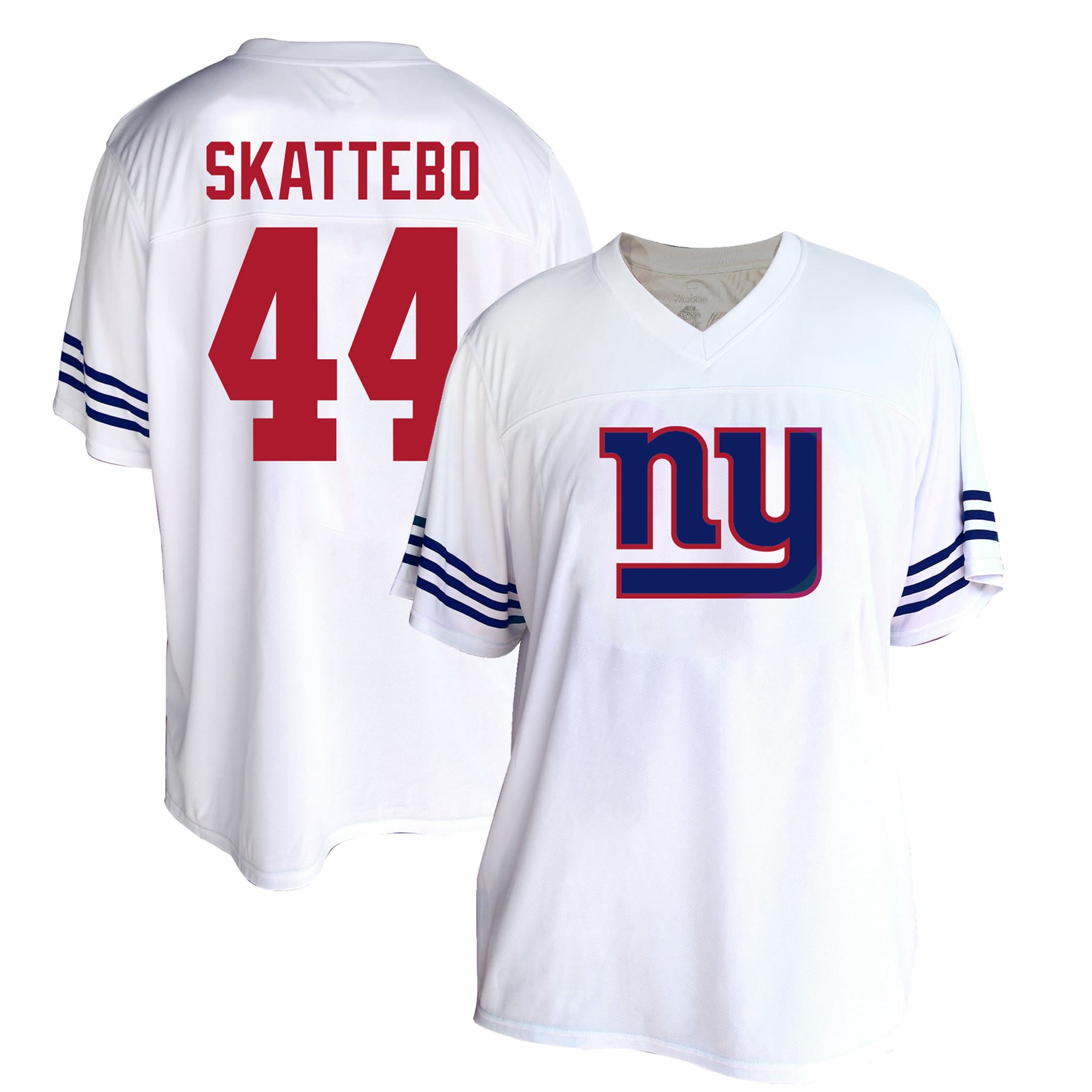 Women's Fanatics Cam Skattebo White New York Giants Plus Fashion Jersey