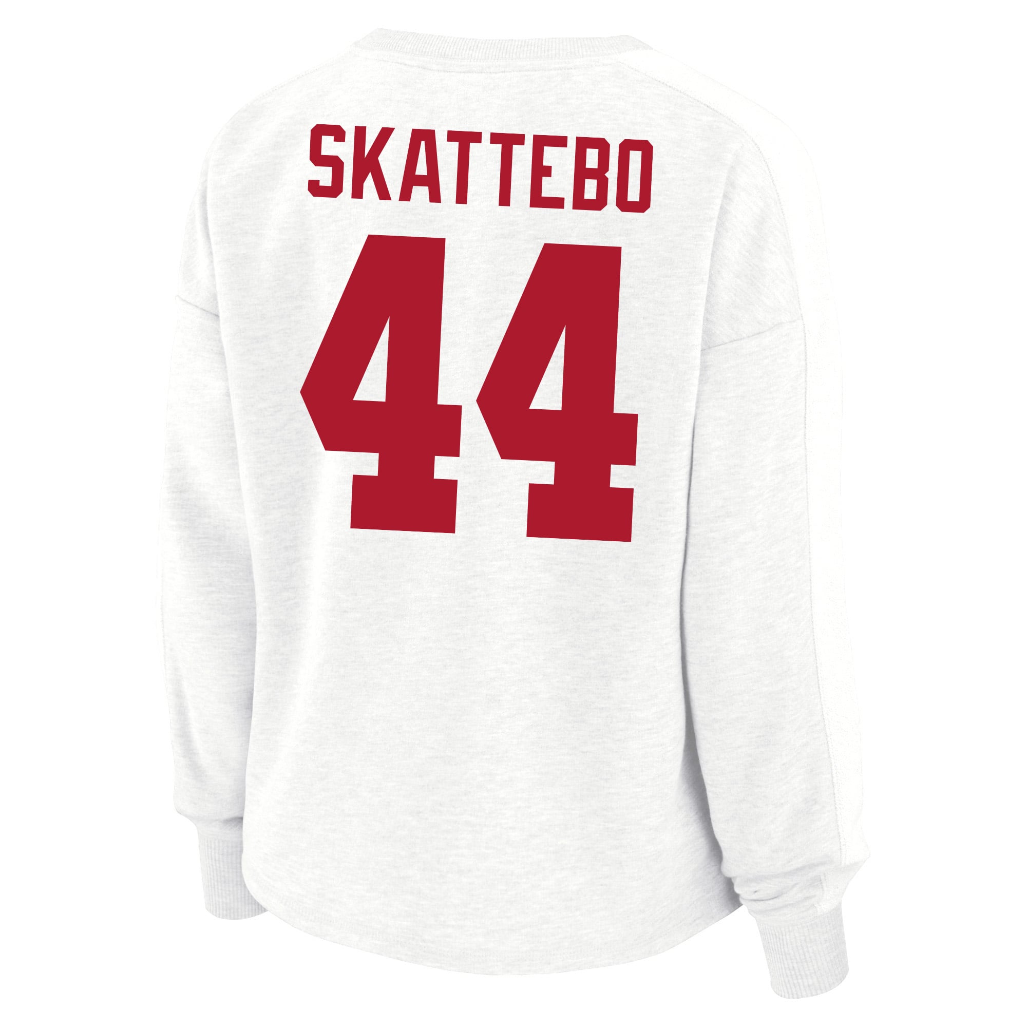 Women's Fanatics Cam Skattebo White New York Giants Plus Oversized Name & Number Sweatshirt