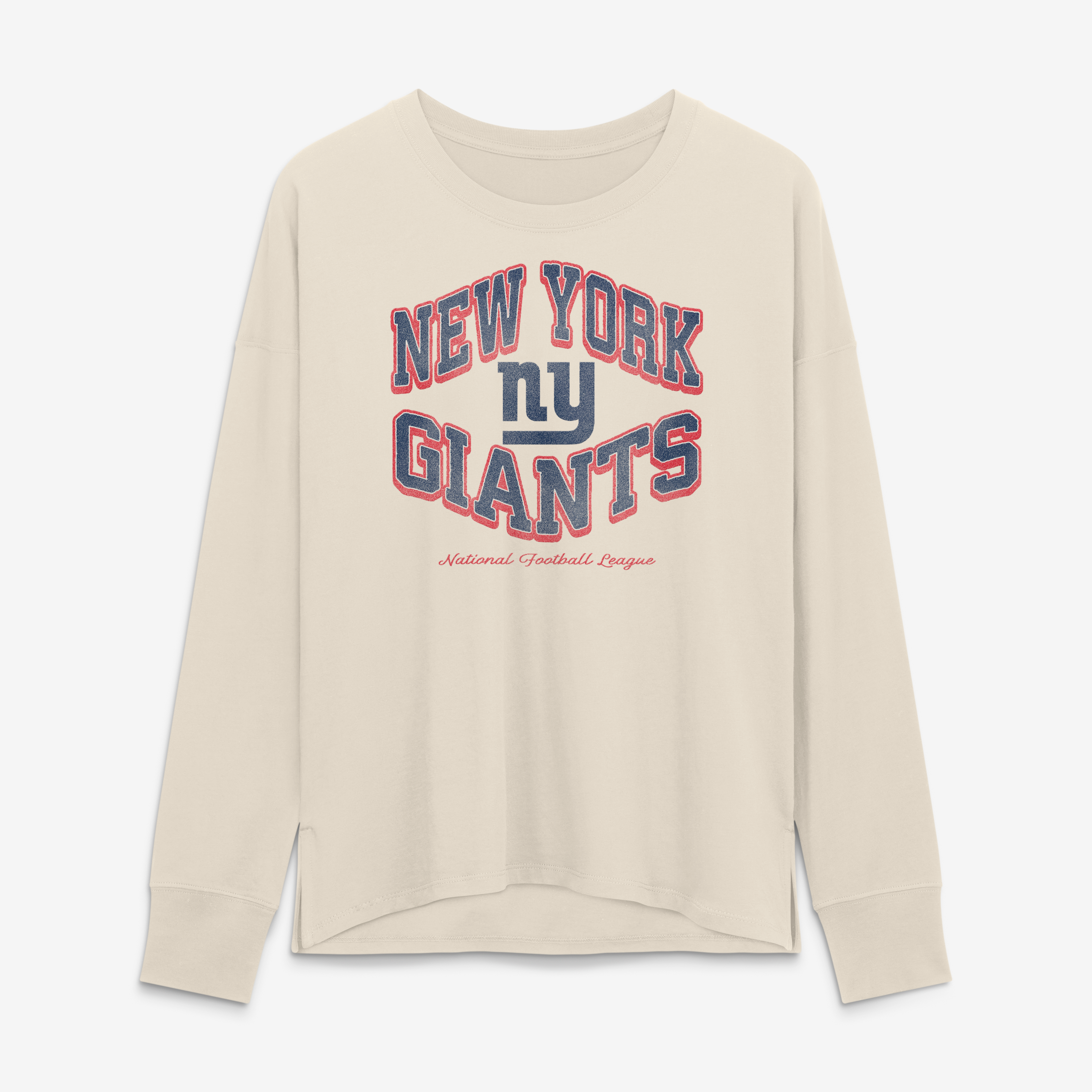 T-shirt à manches longues Fanatics Cream New York Giants Heritage Legacy pour femmes