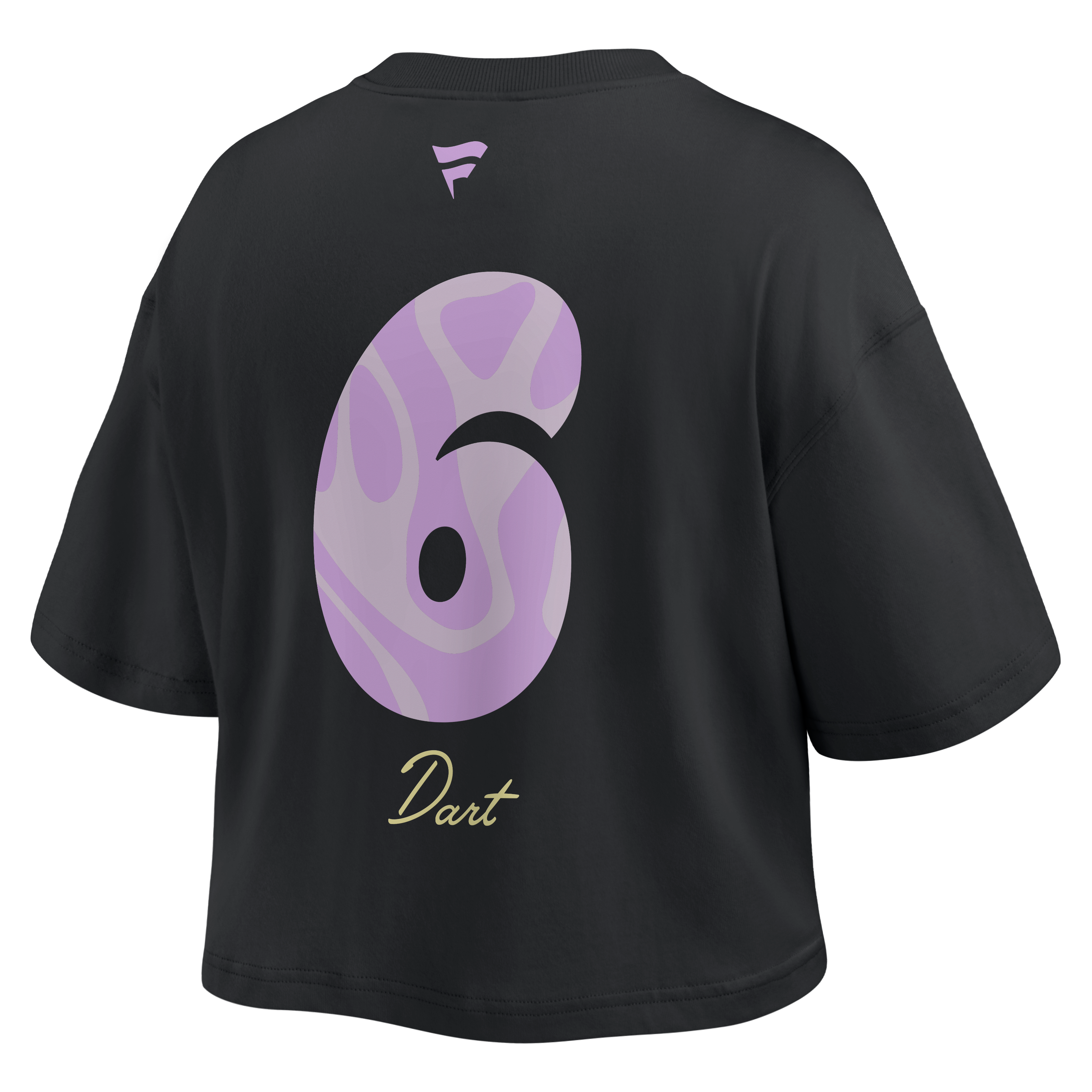 T-shirt court noir Fanatics Jaxson Dart pour femme, New York Giants.