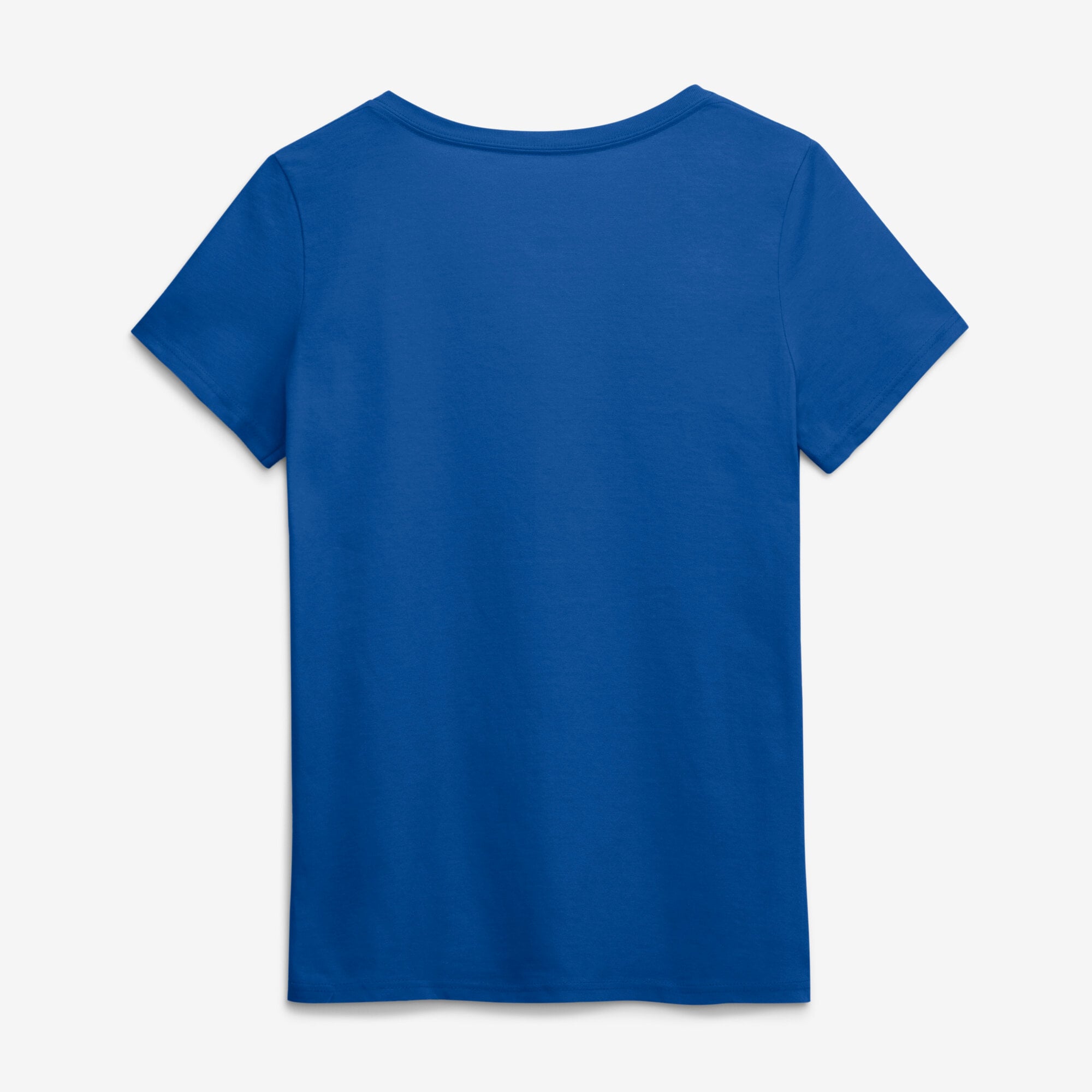 T-shirt à col en V pour femme, logo athlétique royal des New York Giants
