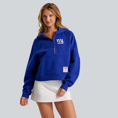  New York Giants lululemon Women's Scuba Oversized Half-Zip Hoodie - Larkspur