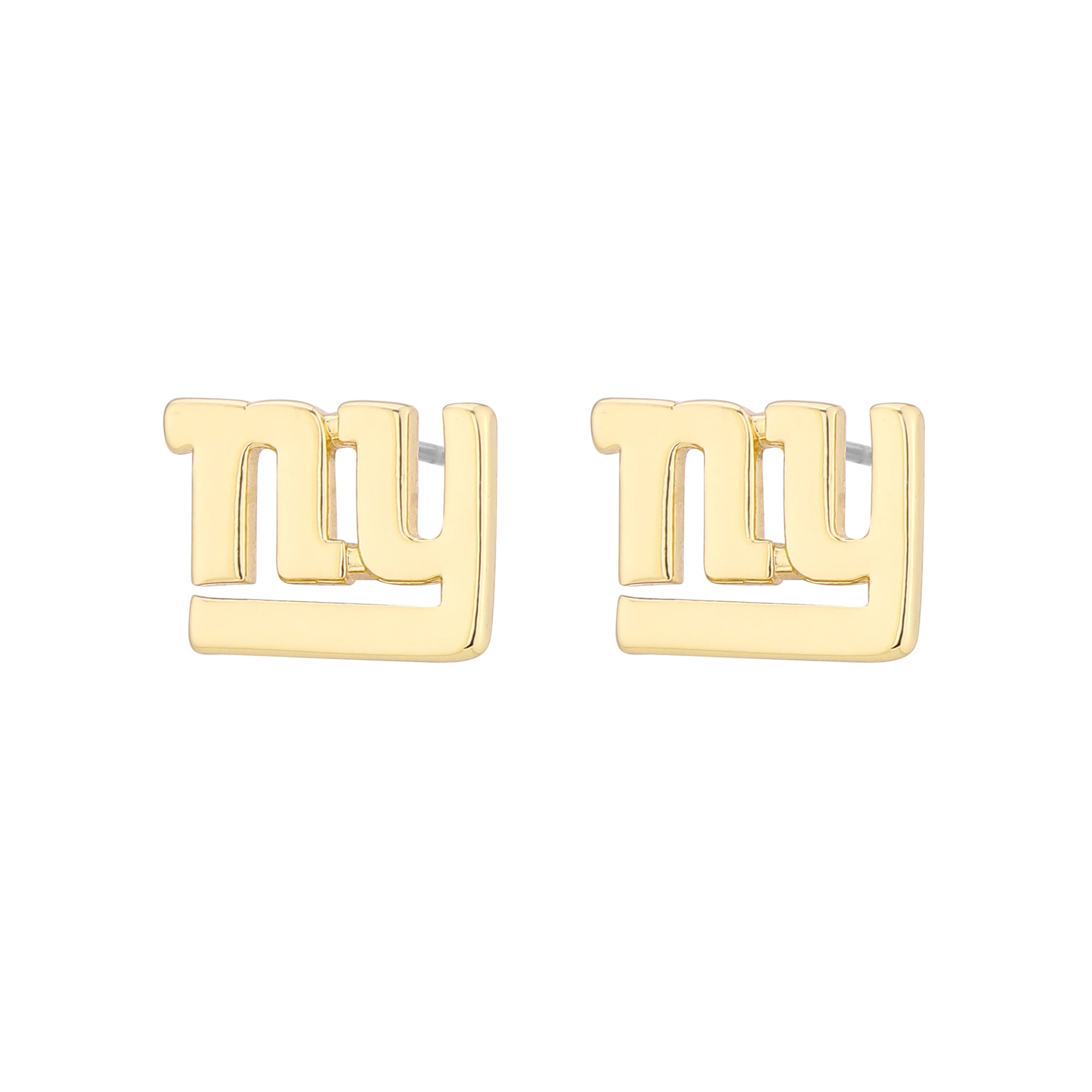 Boucles d'oreilles puces pour femmes LUV AJ Gold avec logo des New York Giants