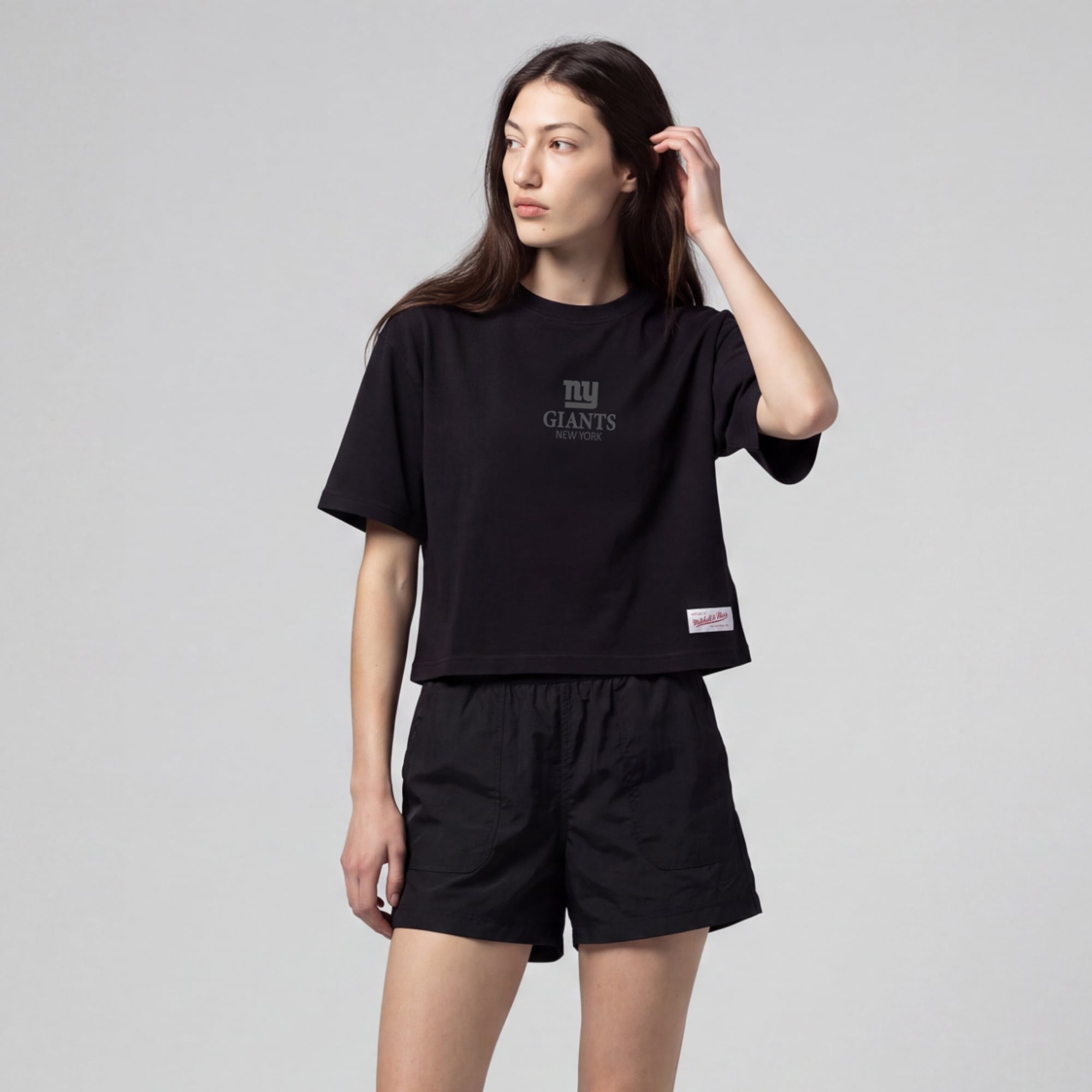 T-shirt court à logo micro Mitchell & Ness Royal Dallas Cowboys Core Essentials pour femme