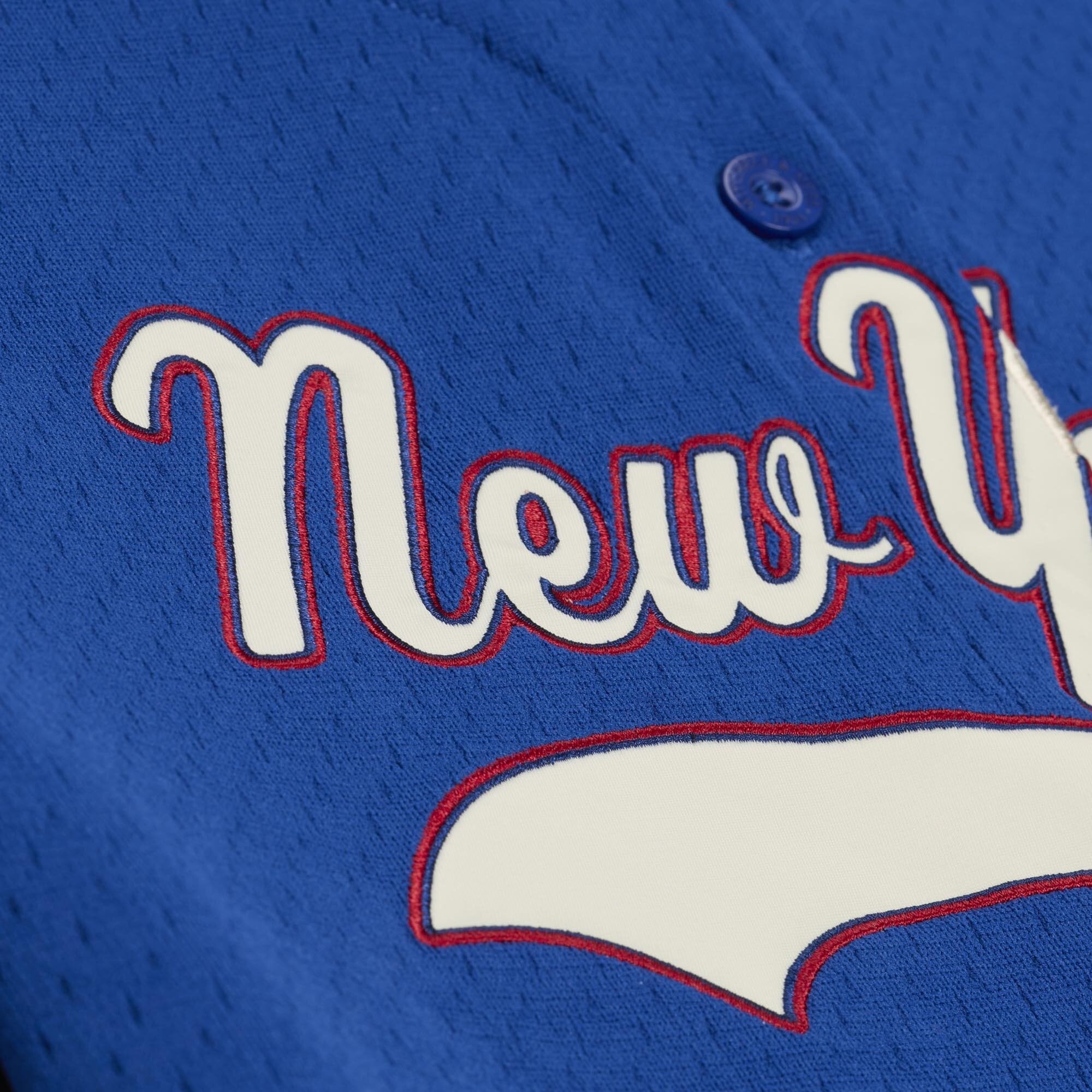 Maillot de baseball rétro Roots des Giants New York, couleur royale, pour femmes, Mitchell & Ness.