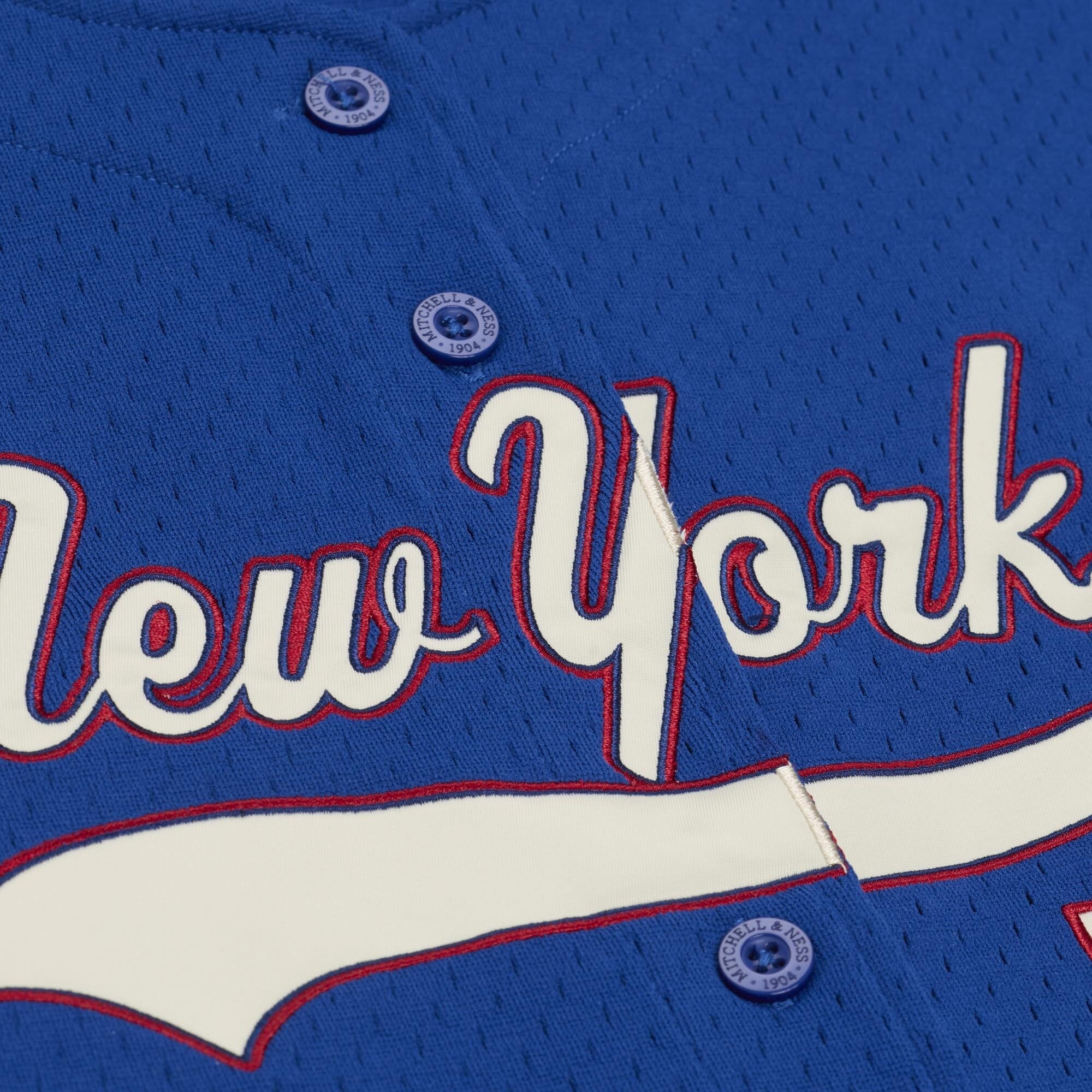 Maillot de baseball rétro Roots des Giants New York, couleur royale, pour femmes, Mitchell & Ness.