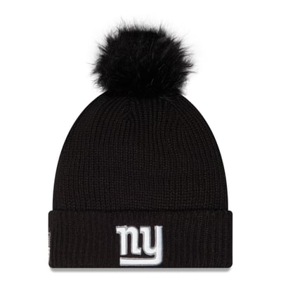New York Giants New Era Women's 2026 Salute To Service Cuffed Knit Hat with Pom - Black
