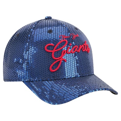 New York Giants New Era Women's Sequin Script 9FORTY Adjustable Hat - Blue