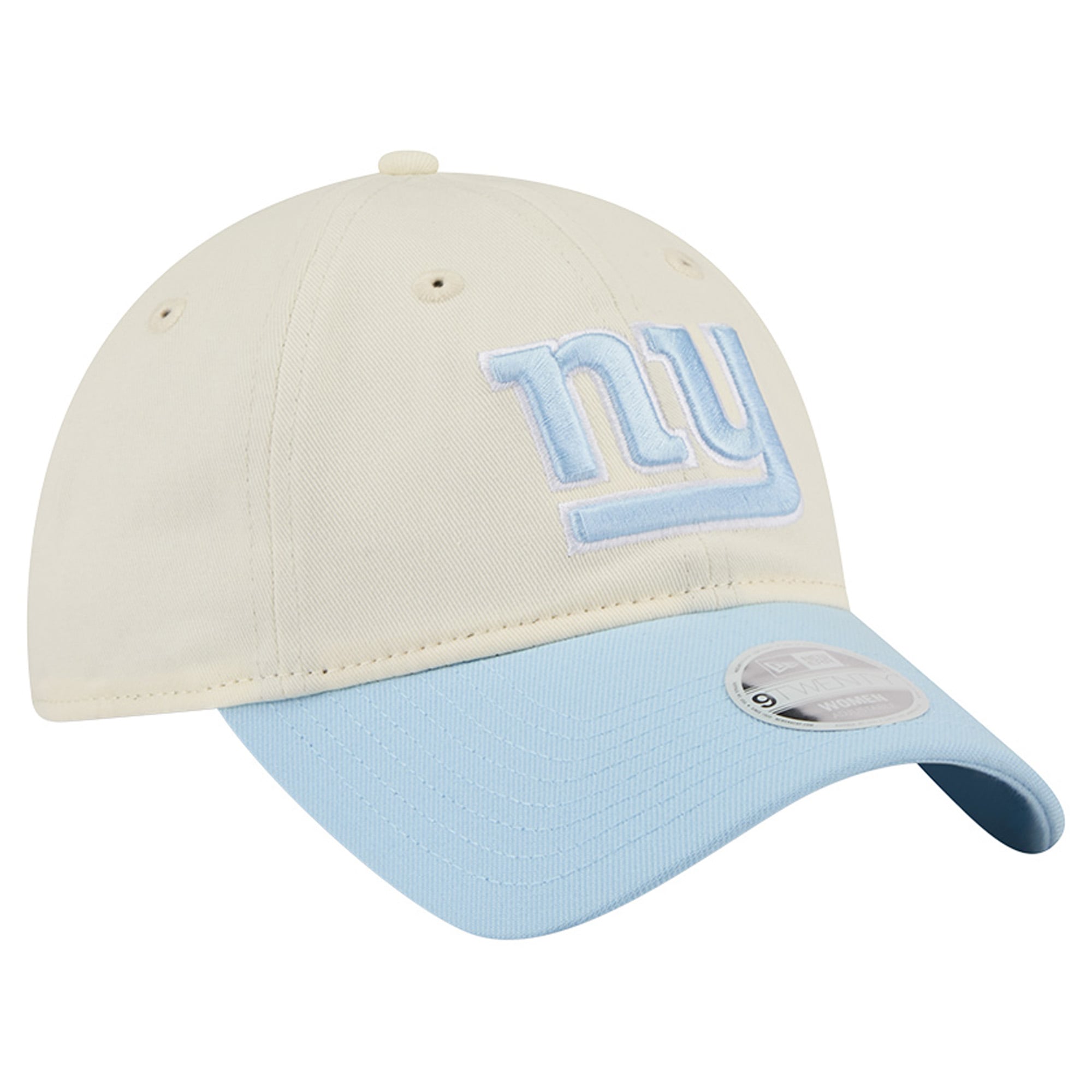 Women's New Era Cream/Coastal Blue New York Giants 9TWENTY Adjustable Hat