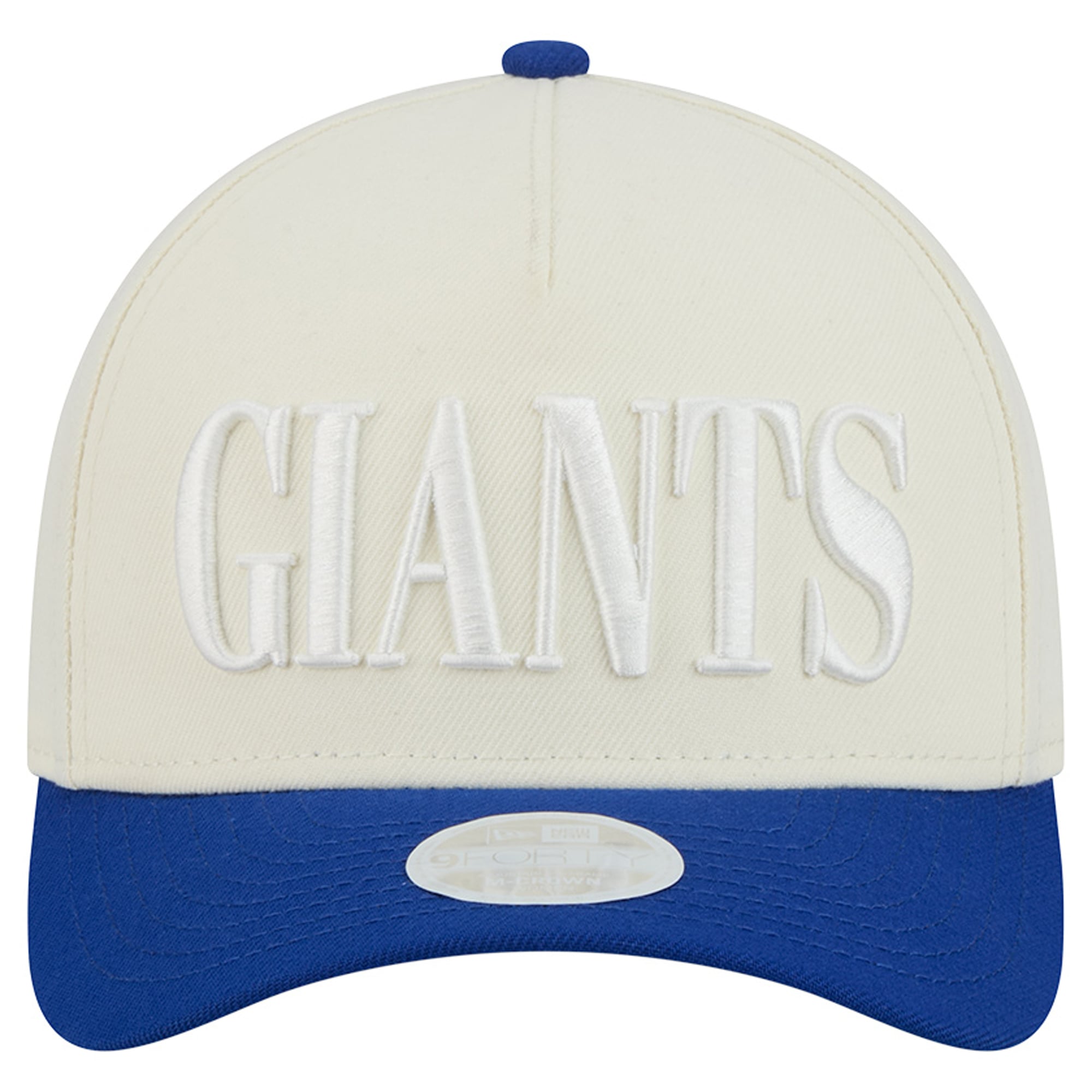 Women's New Era Cream/Royal New York Giants Tonal A-Frame 9FORTY Adjustable Hat