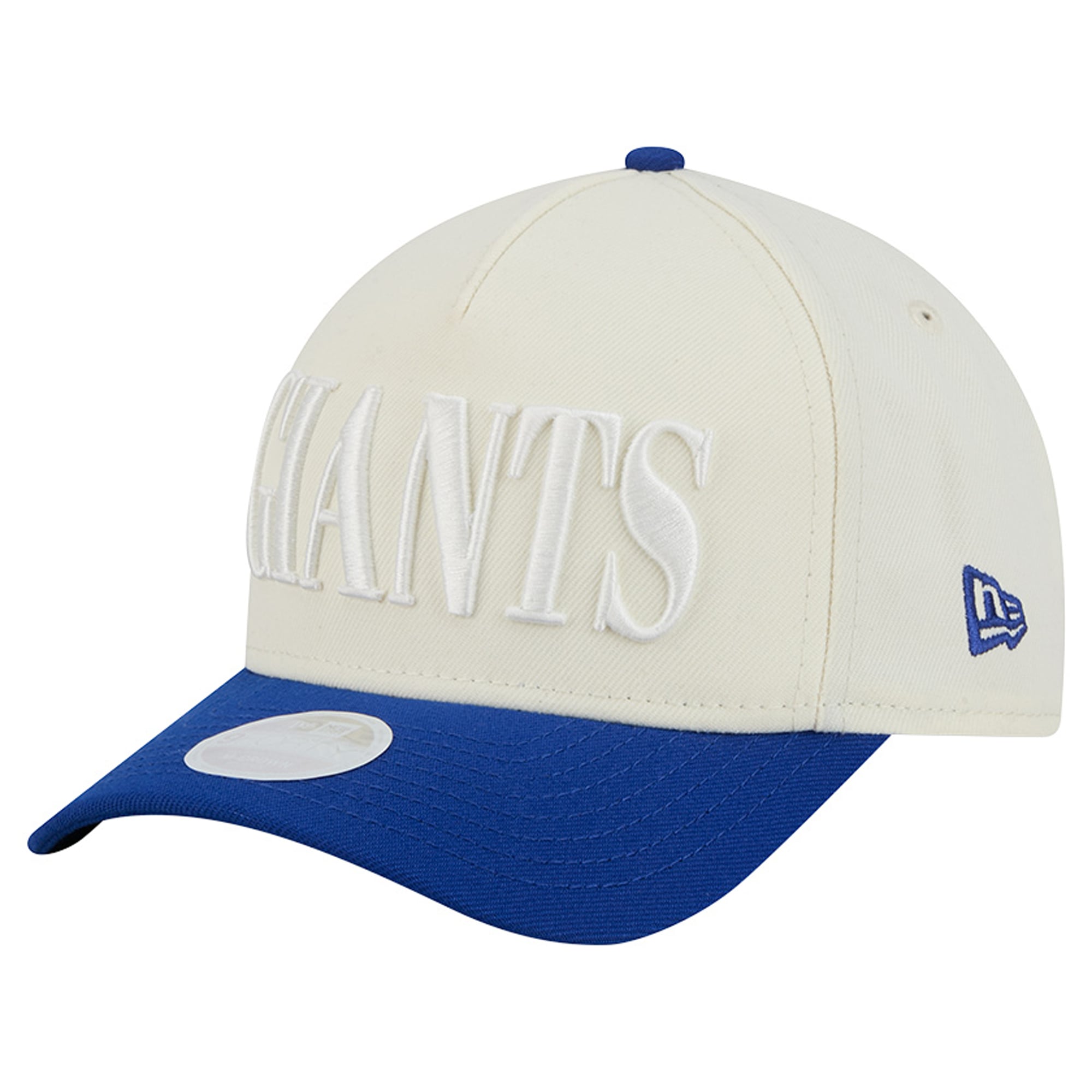 Women's New Era Cream/Royal New York Giants Tonal A-Frame 9FORTY Adjustable Hat