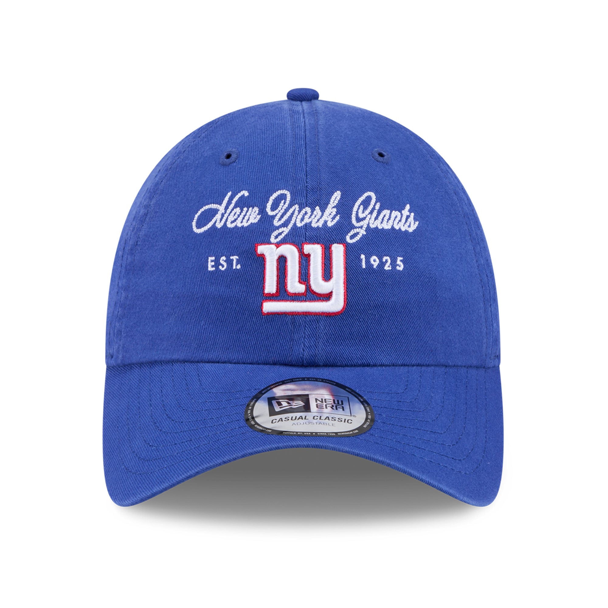 Women's New Era Royal New York Giants Script Casual Classic Adjustable Hat