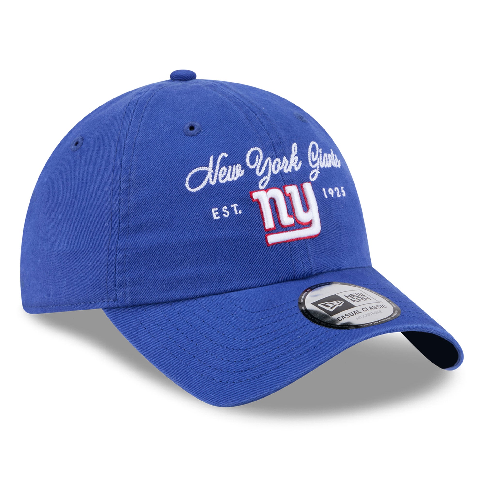Women's New Era Royal New York Giants Script Casual Classic Adjustable Hat