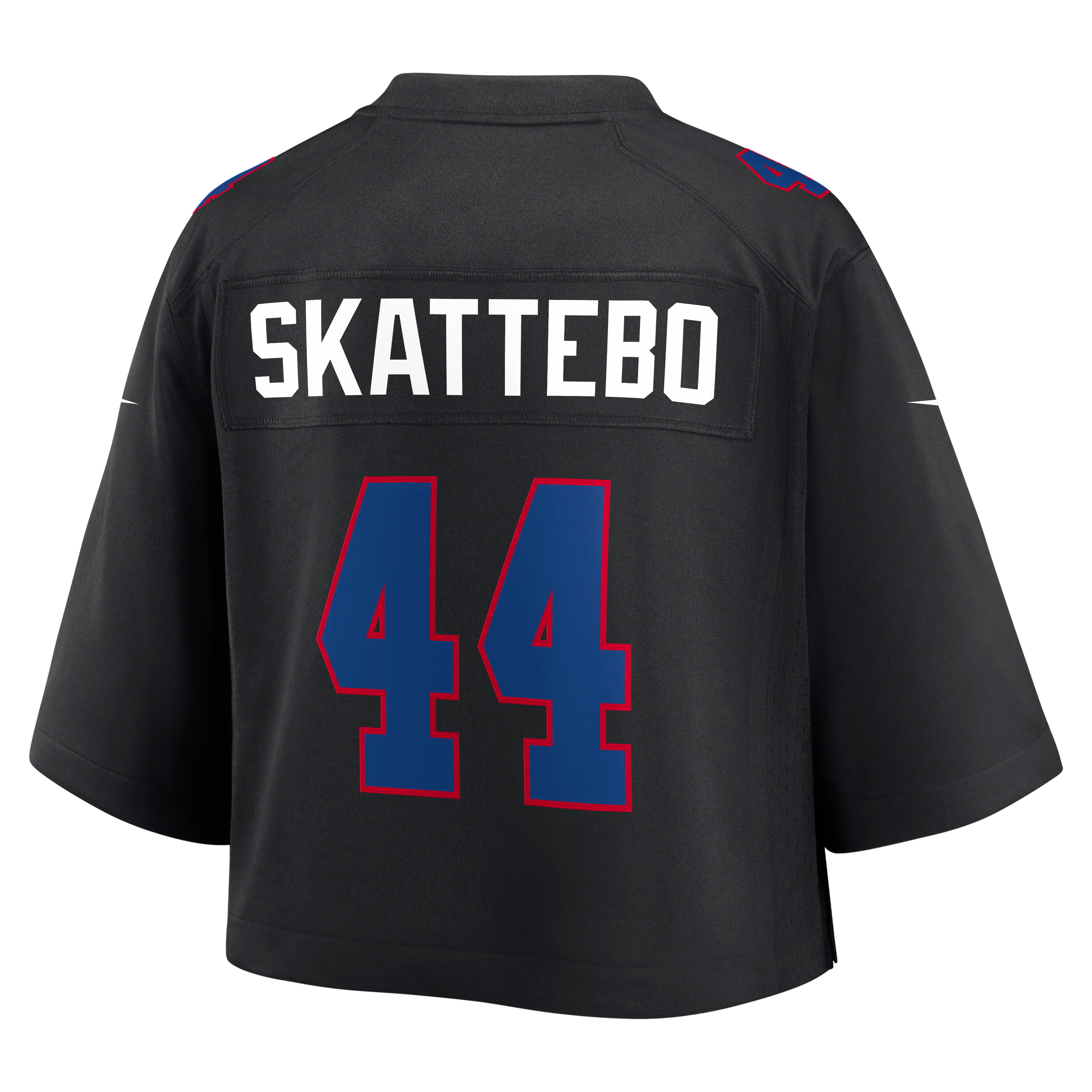 Maillot de match court Nike Cam Skattebo noir pour femme, New York Giants
